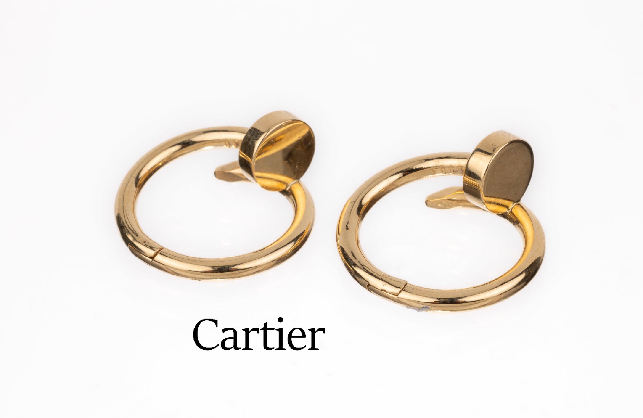 Paar 18 kt Gold CARTIER Manschettenknöpfe, GG 750/000, Serie Juste un Clou, sign., ca. 12.7 g