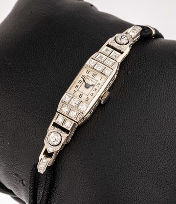 Image 26754163 - Art Deco ladies' wrist watch with diamonds