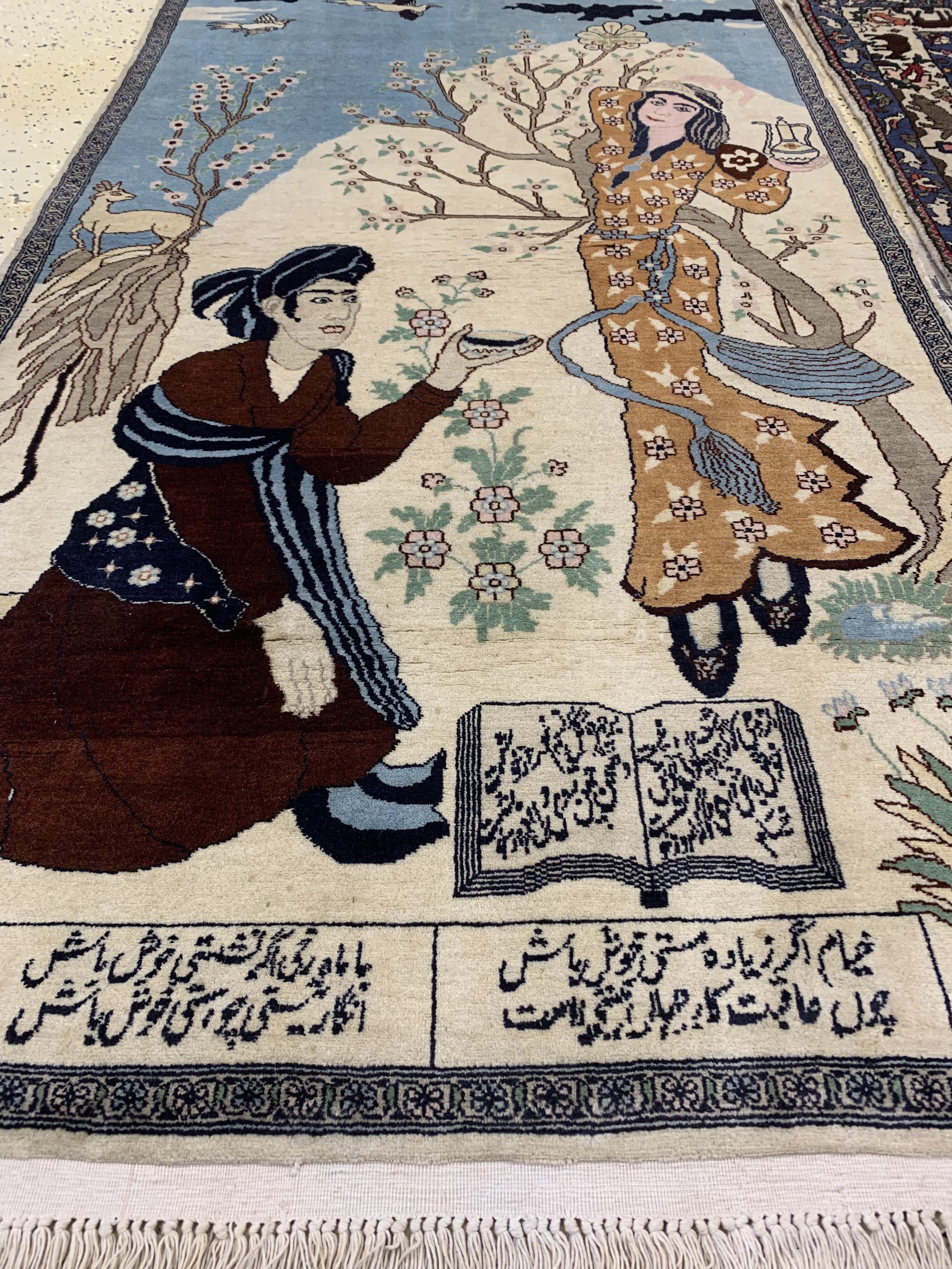 Detail b: Konvolut Bachtiar & Lahor, Mitte 20.Jhd, Wolle auf Baumwolle, ca. 160 x 90 cm, EHZ: 2