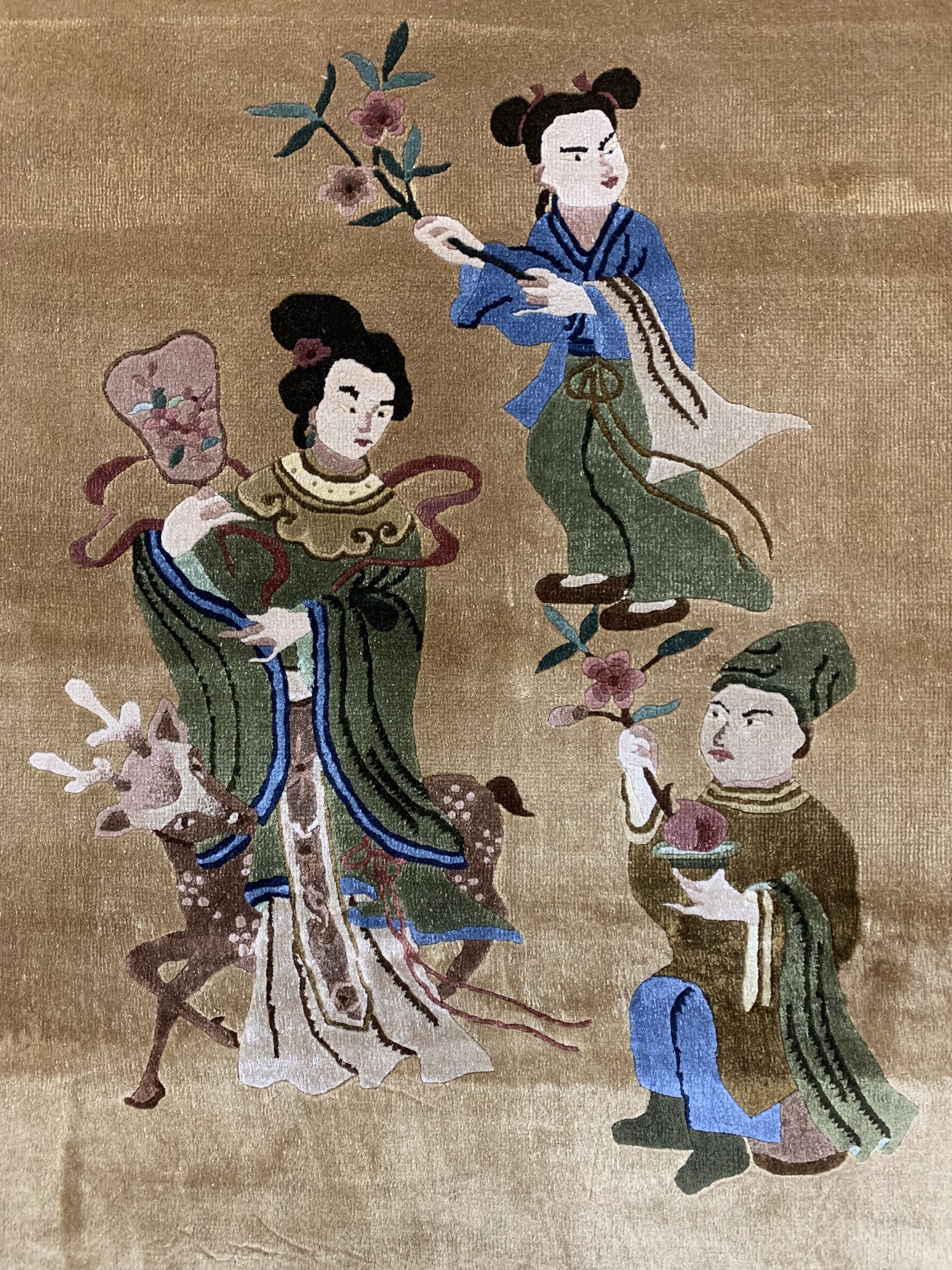 Detail a: China Seide, um 1950, reine Naturseide, ca. 90 x 90 cm, EHZ: 2