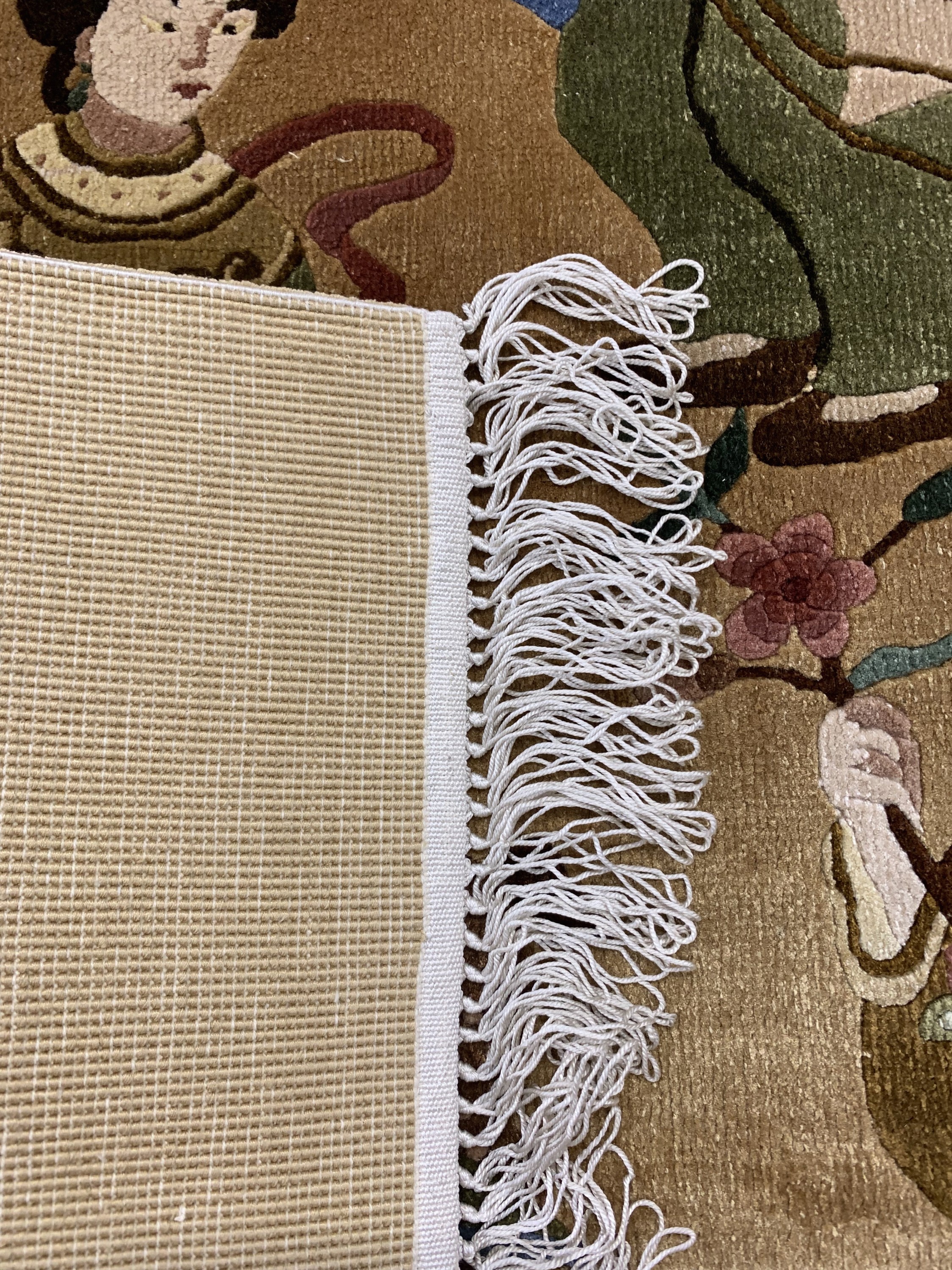 Detail c: China Seide, um 1950, reine Naturseide, ca. 90 x 90 cm, EHZ: 2