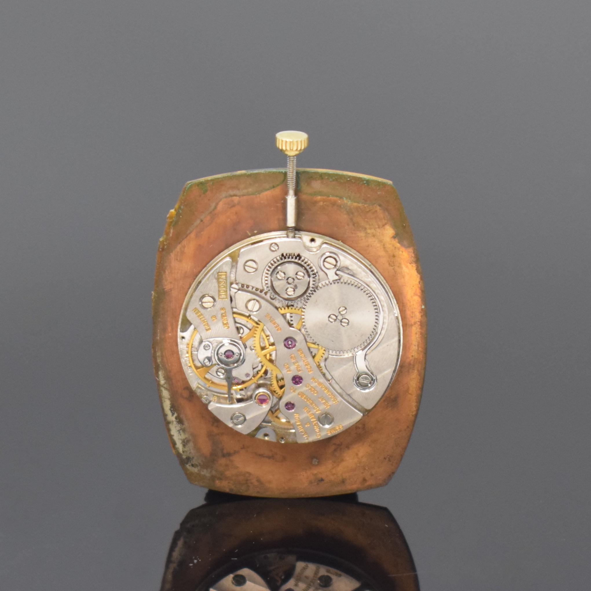 VACHERON & CONSTANTIN Kaliber 1003/1, Schweiz um 1970, Streifenschl., 18 St., 5 Adj., Zifferbl. besch., Überh. unerl., EZ 3