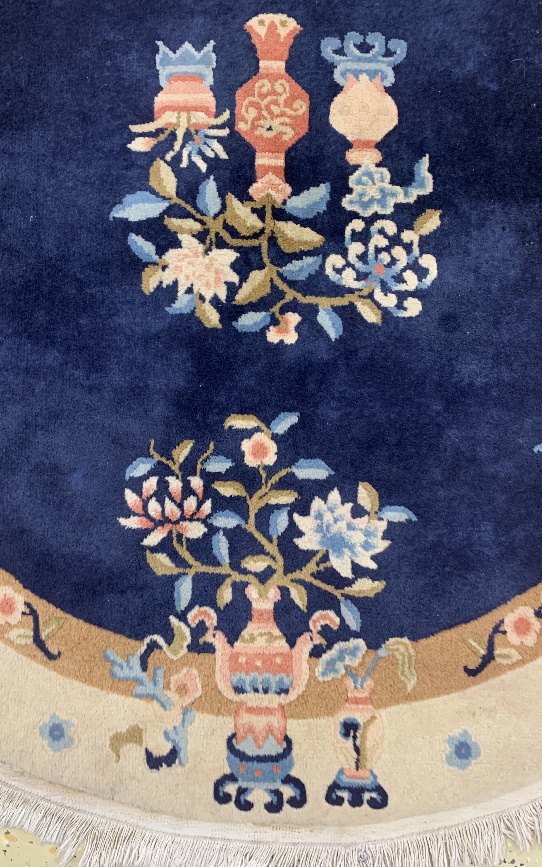Detail a: China antique finished, ca. 50 Jahre, Wolleauf Baumwolle, durchm. 120cm, EHZ: 2