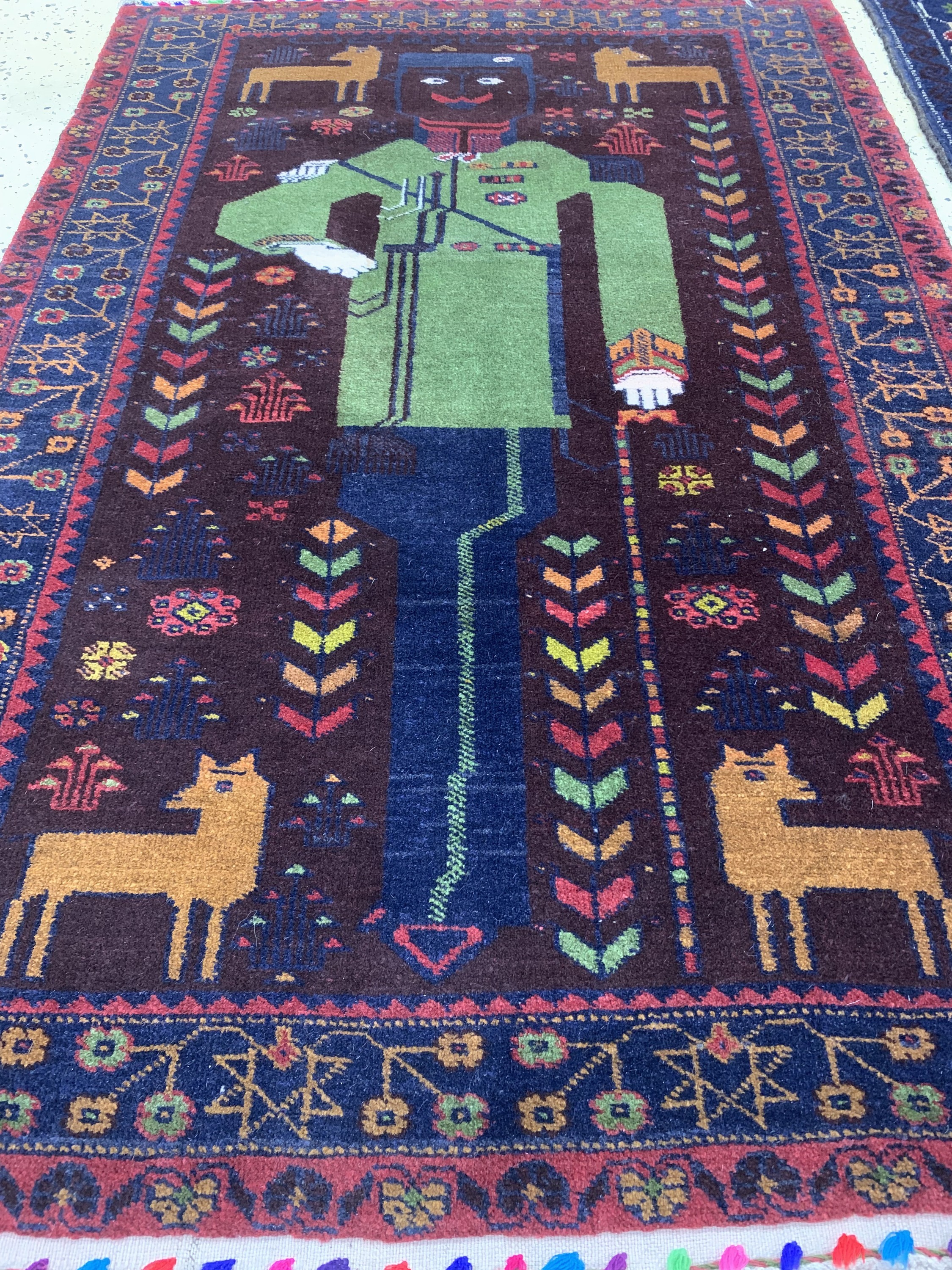 Detail b: 2 Lot Zakini, Afghanistan, um 1950, Wolle auf Wolle, ca. 188 x 118 cm & 130 x 90cm, EHZ:2