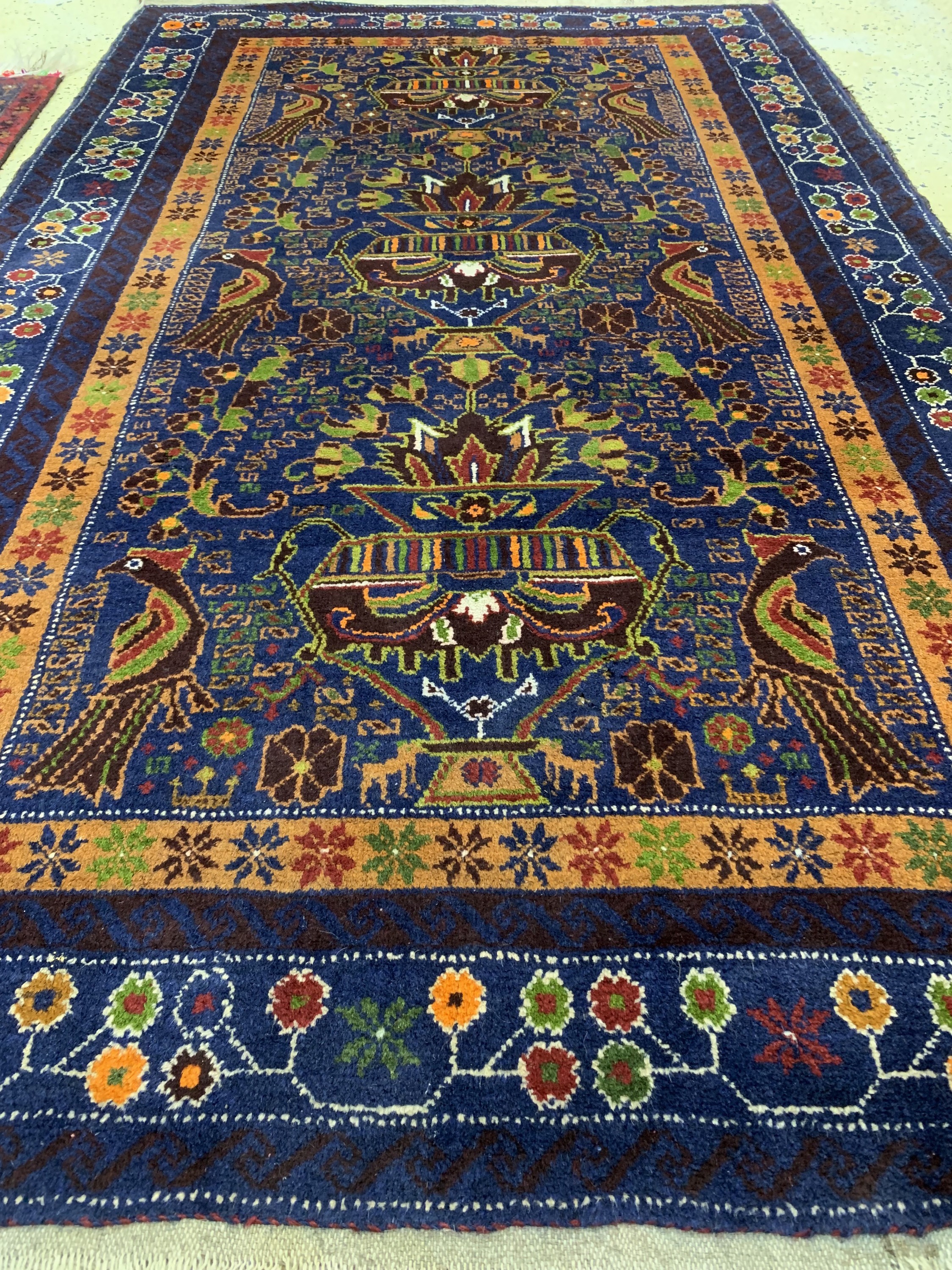 Detail e: 2 Lot Zakini, Afghanistan, um 1950, Wolle auf Wolle, ca. 188 x 118 cm & 130 x 90cm, EHZ:2