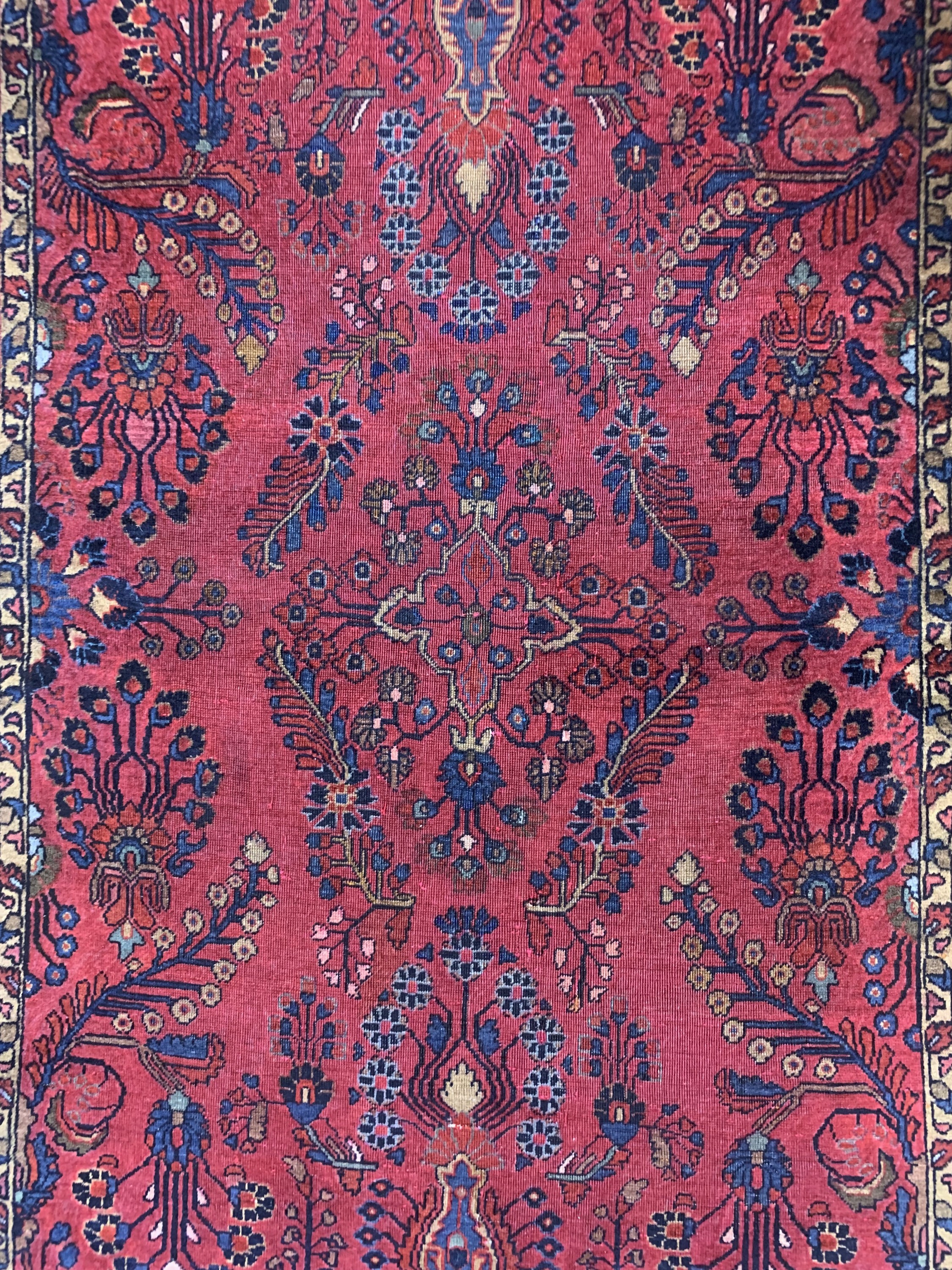 Detail a: Lilian, Persien, um 1910, Wolle auf Baumwolle, ca. 143 x 100 cm, EHZ: 4, verkürzt