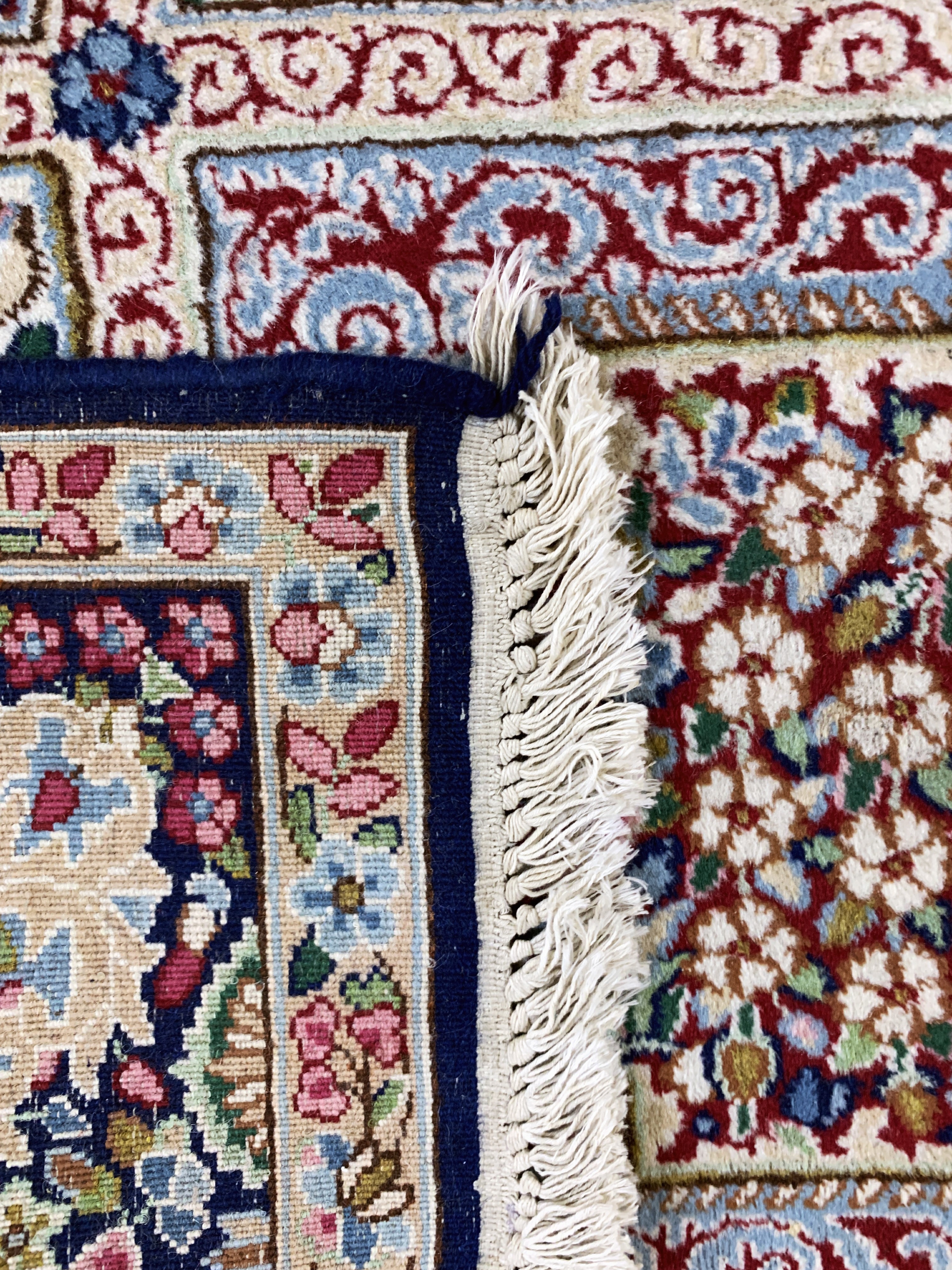 Detail g: Kerman, Persien, Mitte 20.Jhd, Wolle auf Baumwolle, ca. 234 x 150 cm, minimaler Mottenfraß, EHZ: 2