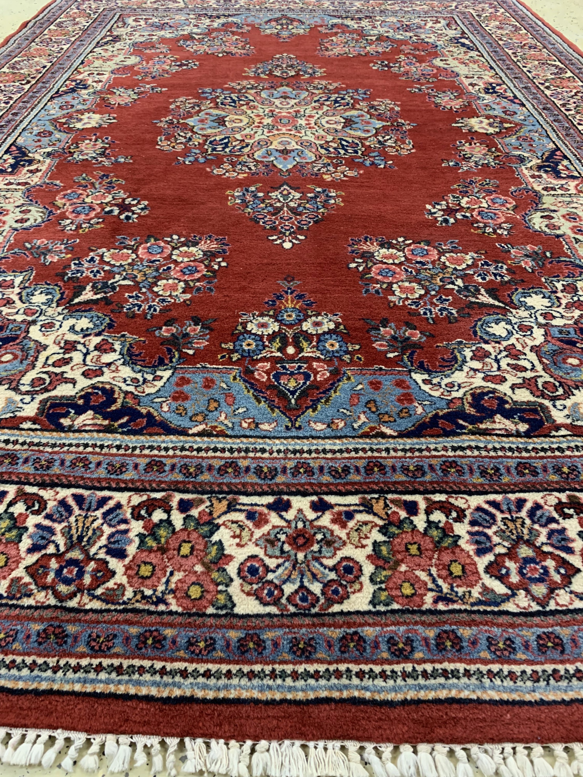 Detail d: Sarogh, Persien, ca. 50 Jahre, Wolle auf Baumwolle, ca. 268 x 185 cm, EHZ: 2