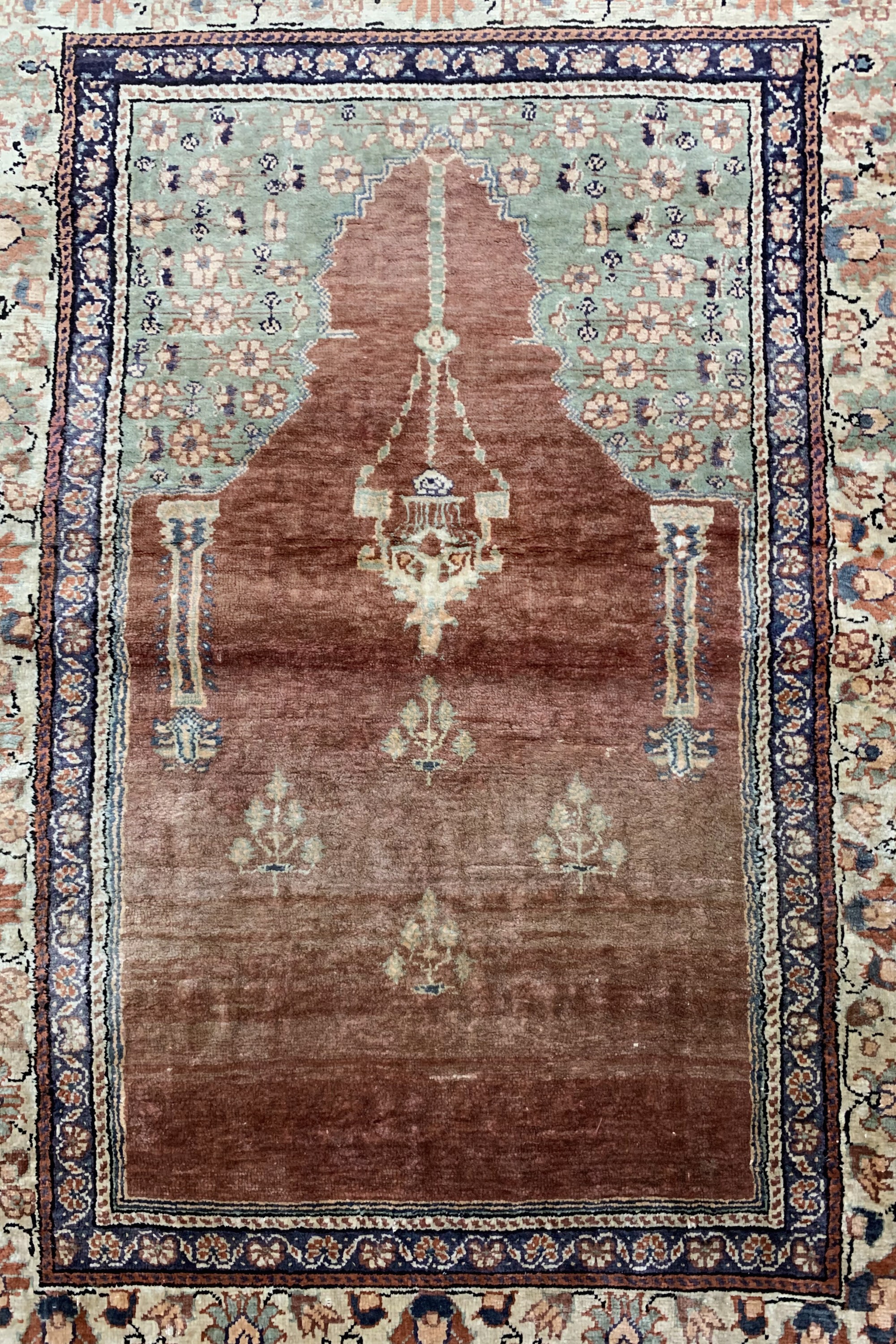 Detail b: Kayseri, Türkei, ca. 60 Jahre, merzerisierte Baumwolle, ca. 128 x 90 cm, EHZ:3(kleine Riss)
