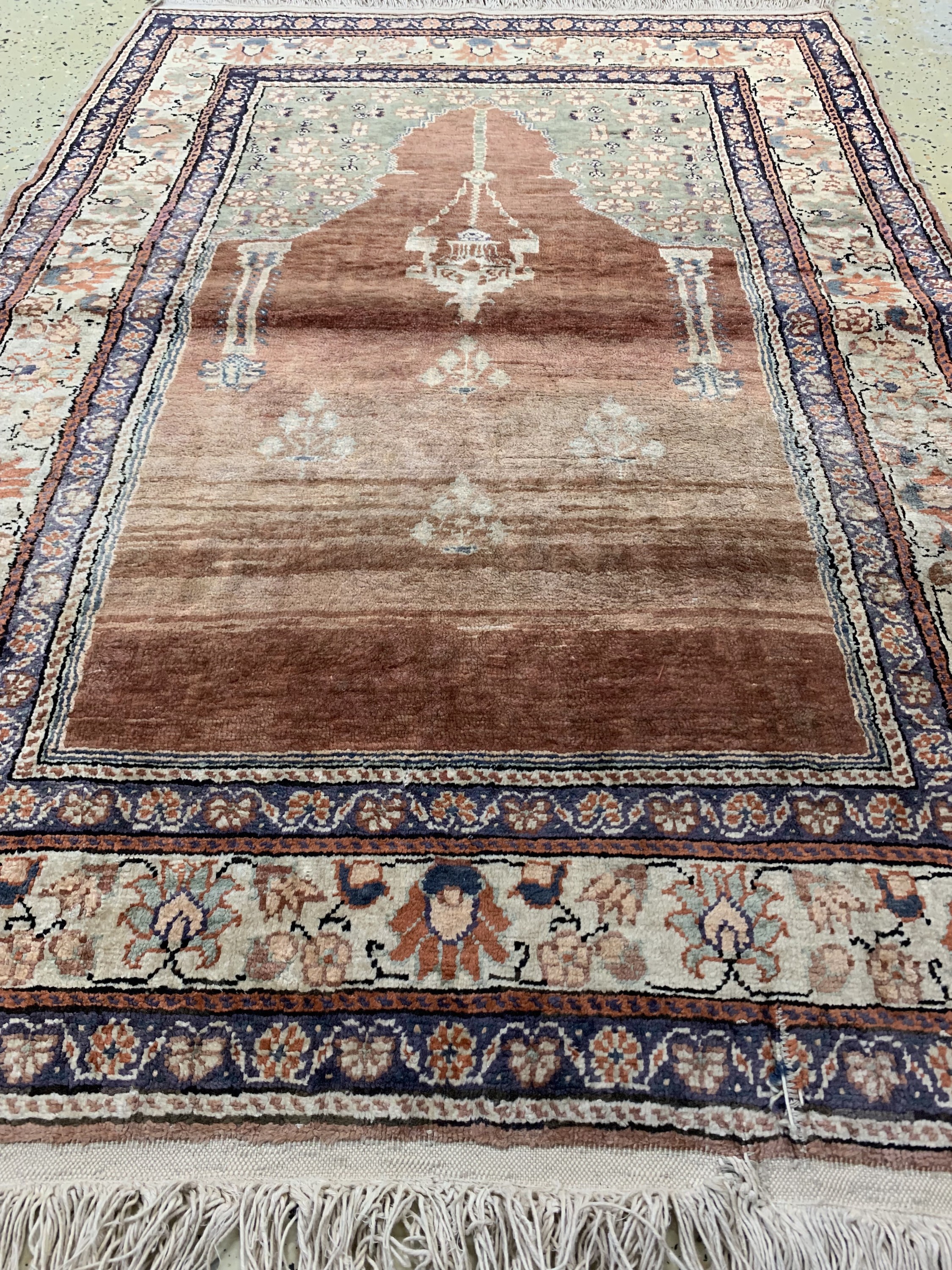Detail c: Kayseri, Türkei, ca. 60 Jahre, merzerisierte Baumwolle, ca. 128 x 90 cm, EHZ:3(kleine Riss)