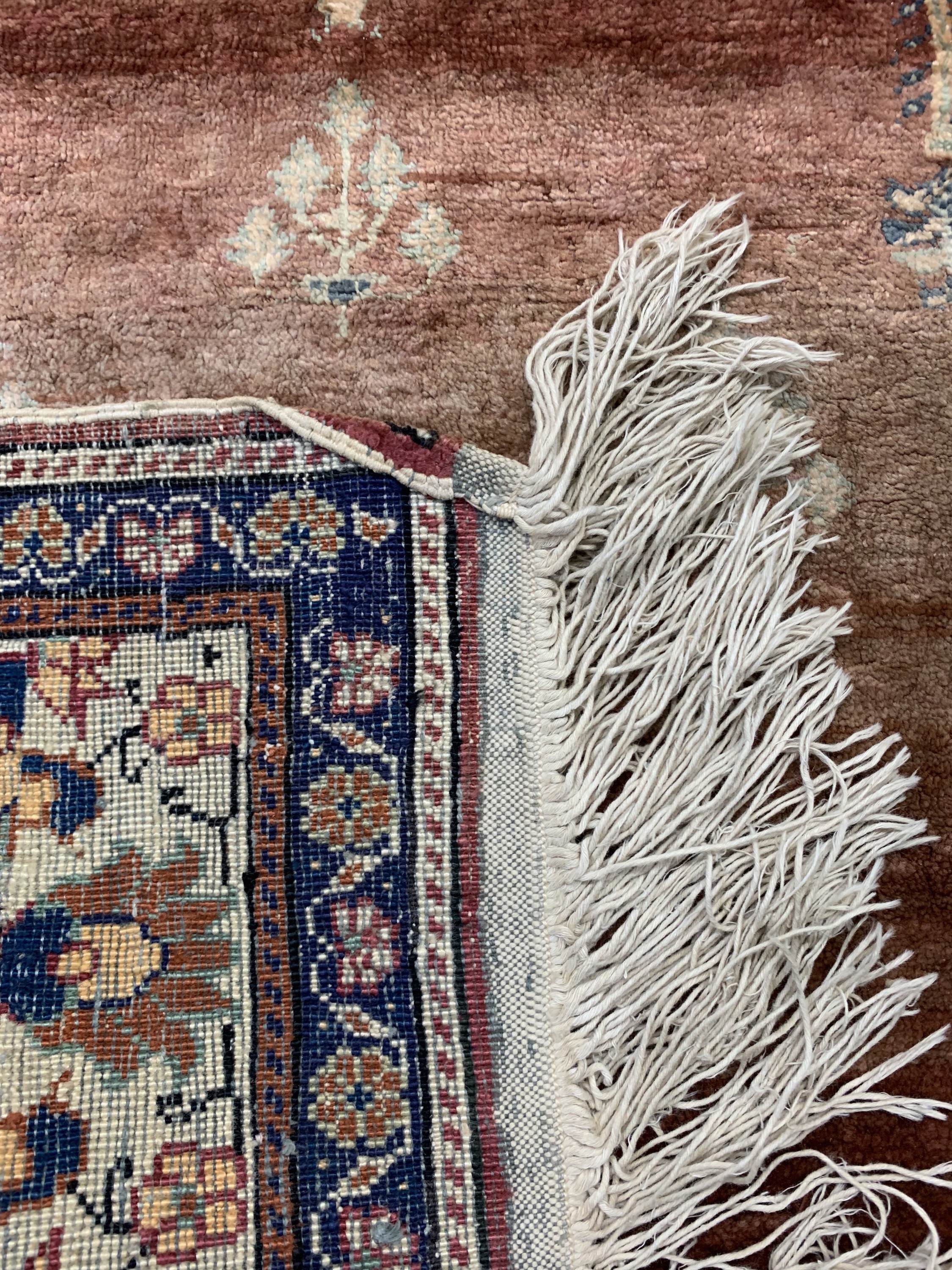 Detail d: Kayseri, Türkei, ca. 60 Jahre, merzerisierte Baumwolle, ca. 128 x 90 cm, EHZ:3(kleine Riss)