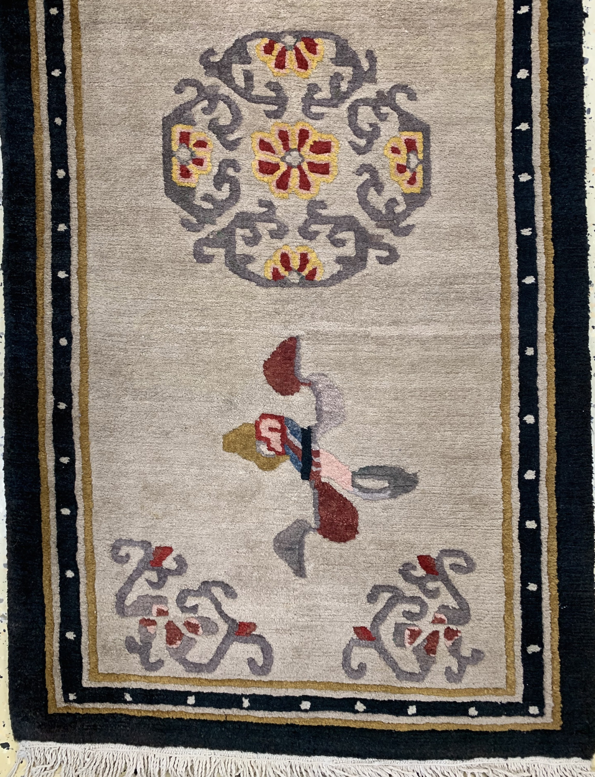 Detail a: Tibet, Nepal, ca. 60 Jahre, Wolle auf Baumwolle, ca. 203 x 73 cm, EHZ: 2