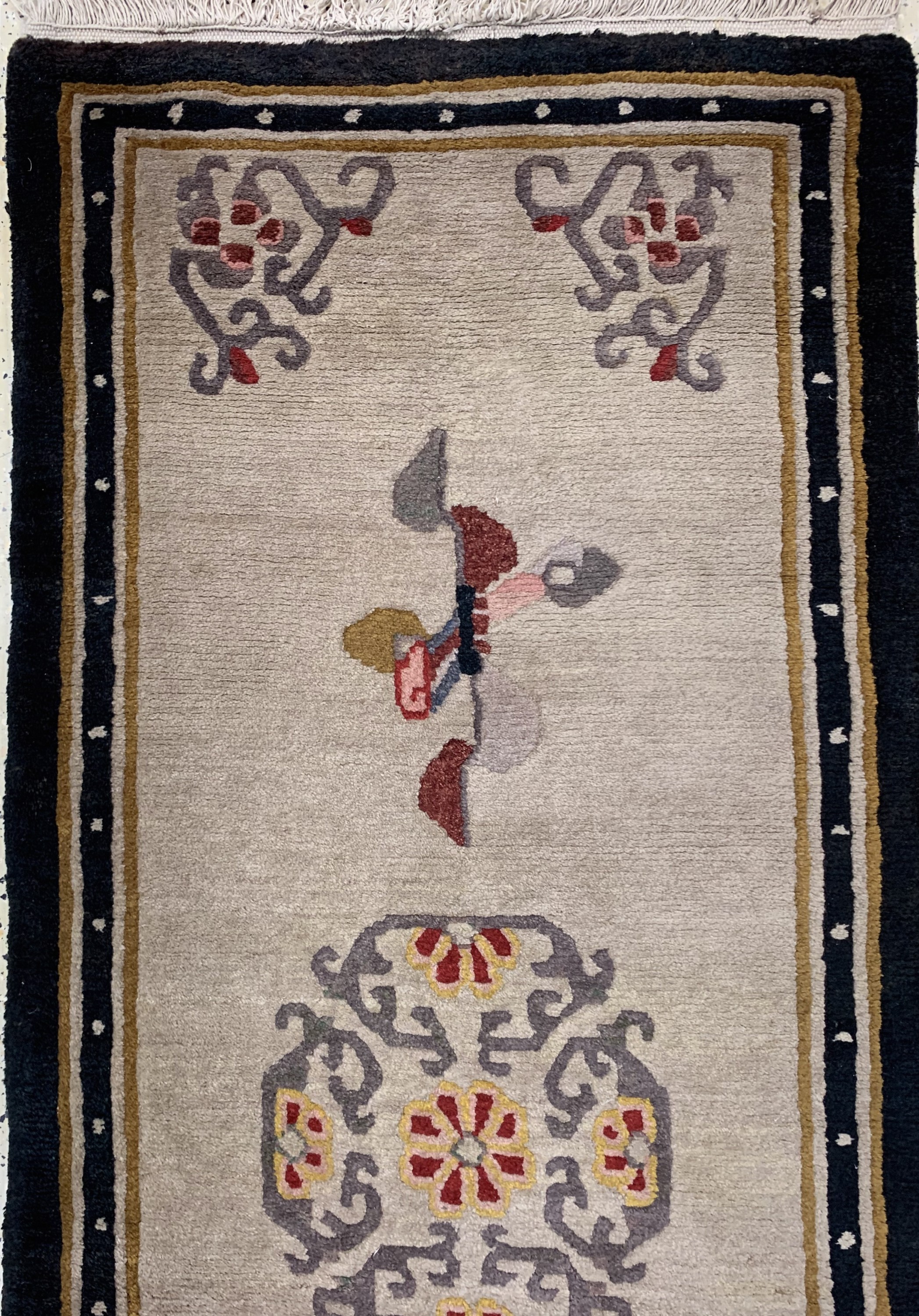 Detail b: Tibet, Nepal, ca. 60 Jahre, Wolle auf Baumwolle, ca. 203 x 73 cm, EHZ: 2