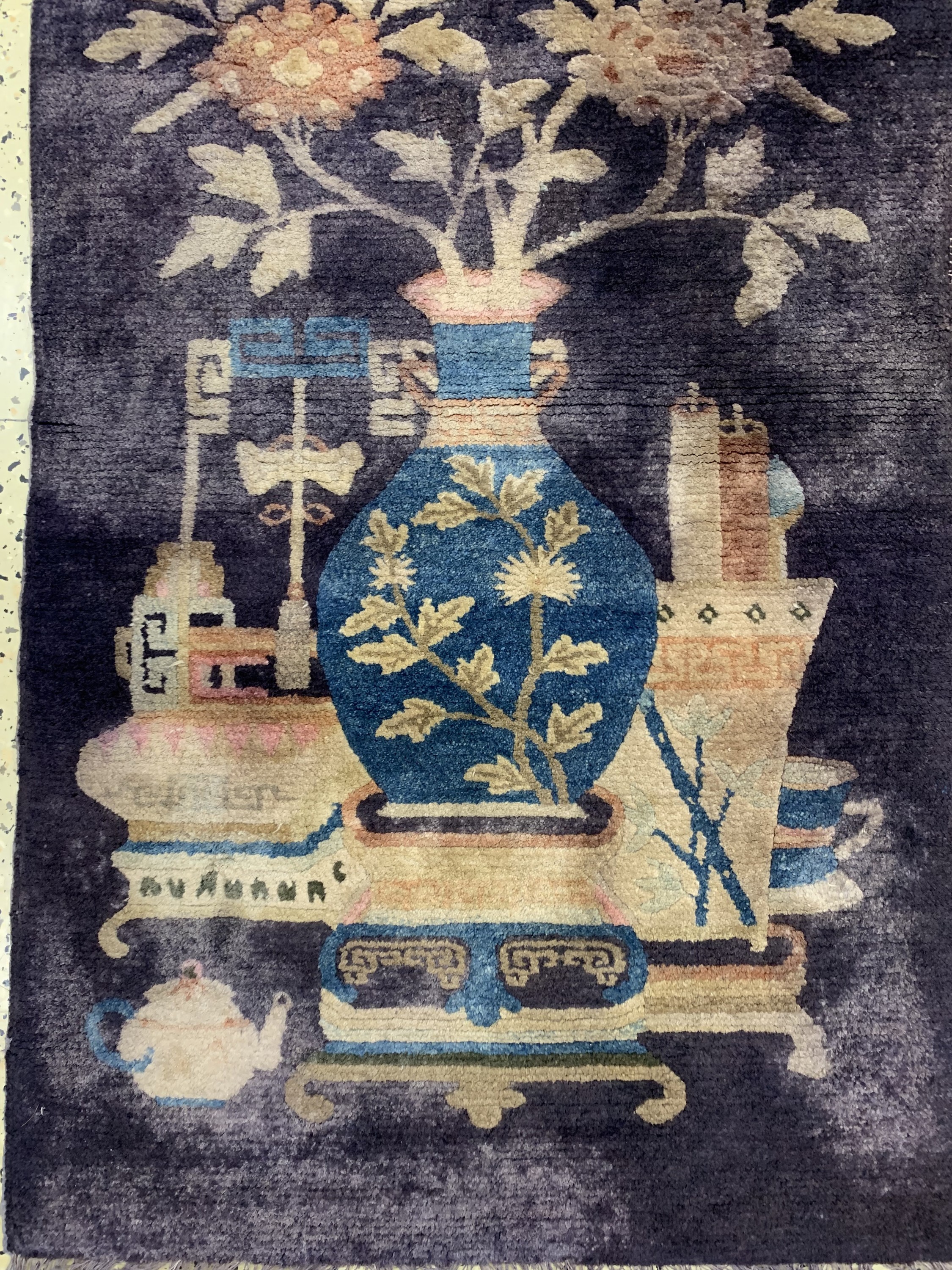Detail a: Pao Tow, China, um 1920, Wolle auf Baumwolle, ca. 125 x 66 cm, EHZ: 2, verfärbt