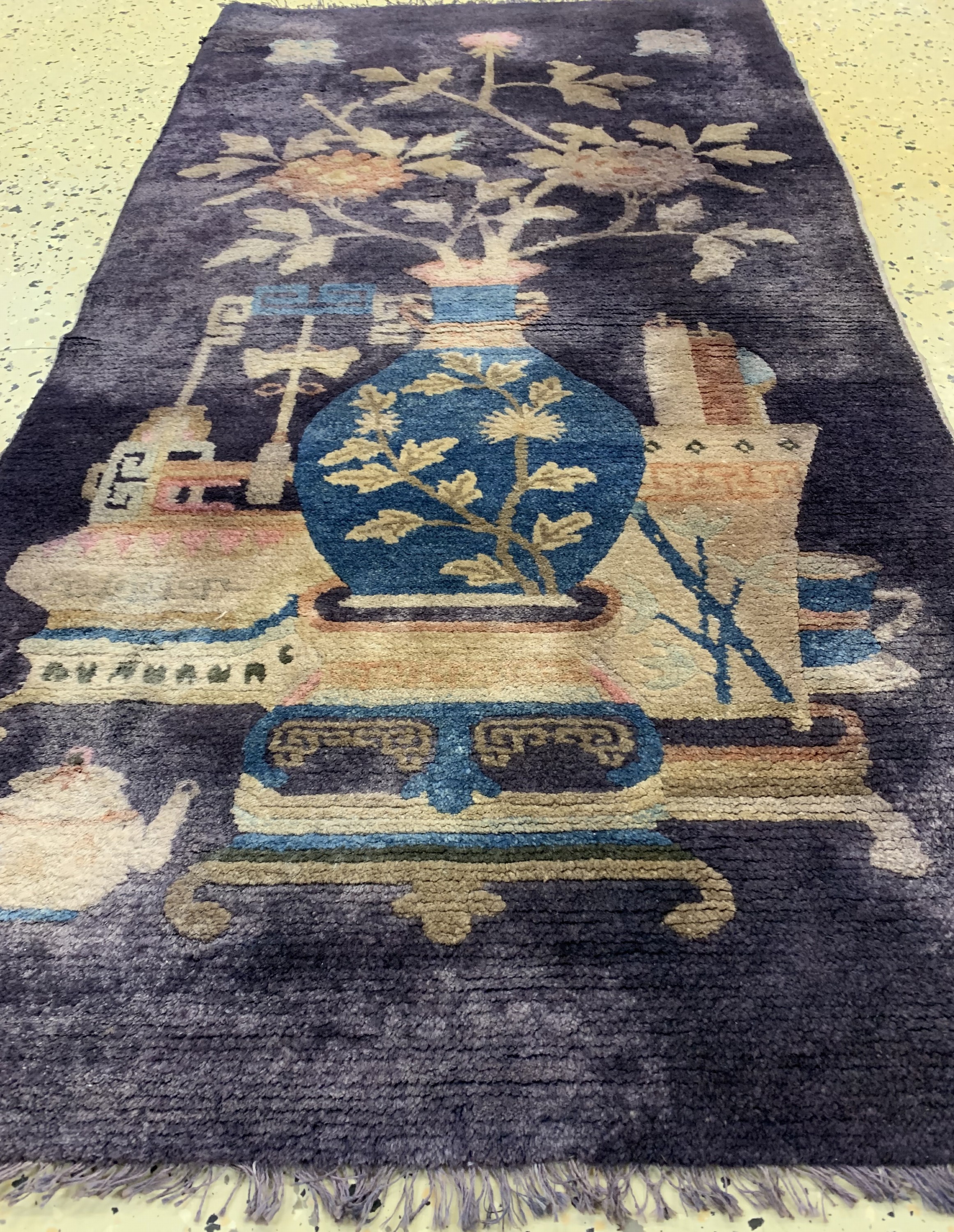 Detail c: Pao Tow, China, um 1920, Wolle auf Baumwolle, ca. 125 x 66 cm, EHZ: 2, verfärbt