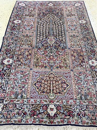26754436f - Kerman, Persien, Mitte 20.Jhd, Wolle auf Baumwolle, ca. 234 x 150 cm, minimaler ...