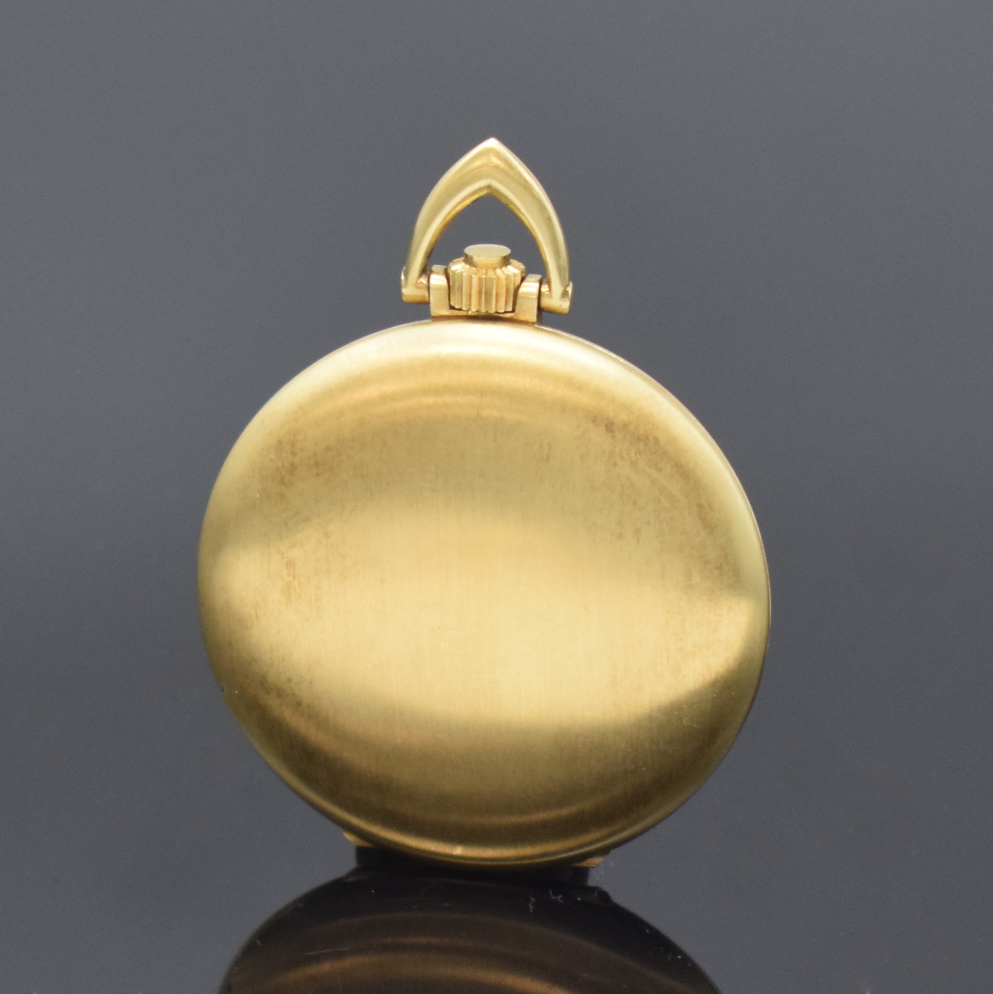 Detail a: CONDOR Savonette-Frackuhr in GG 585/000, Deutschland / Schweiz um 1970, Handaufzug, satiniertes Geh., silb. Zifferbl., gold. Indizes u. Zeiger, vern. ...