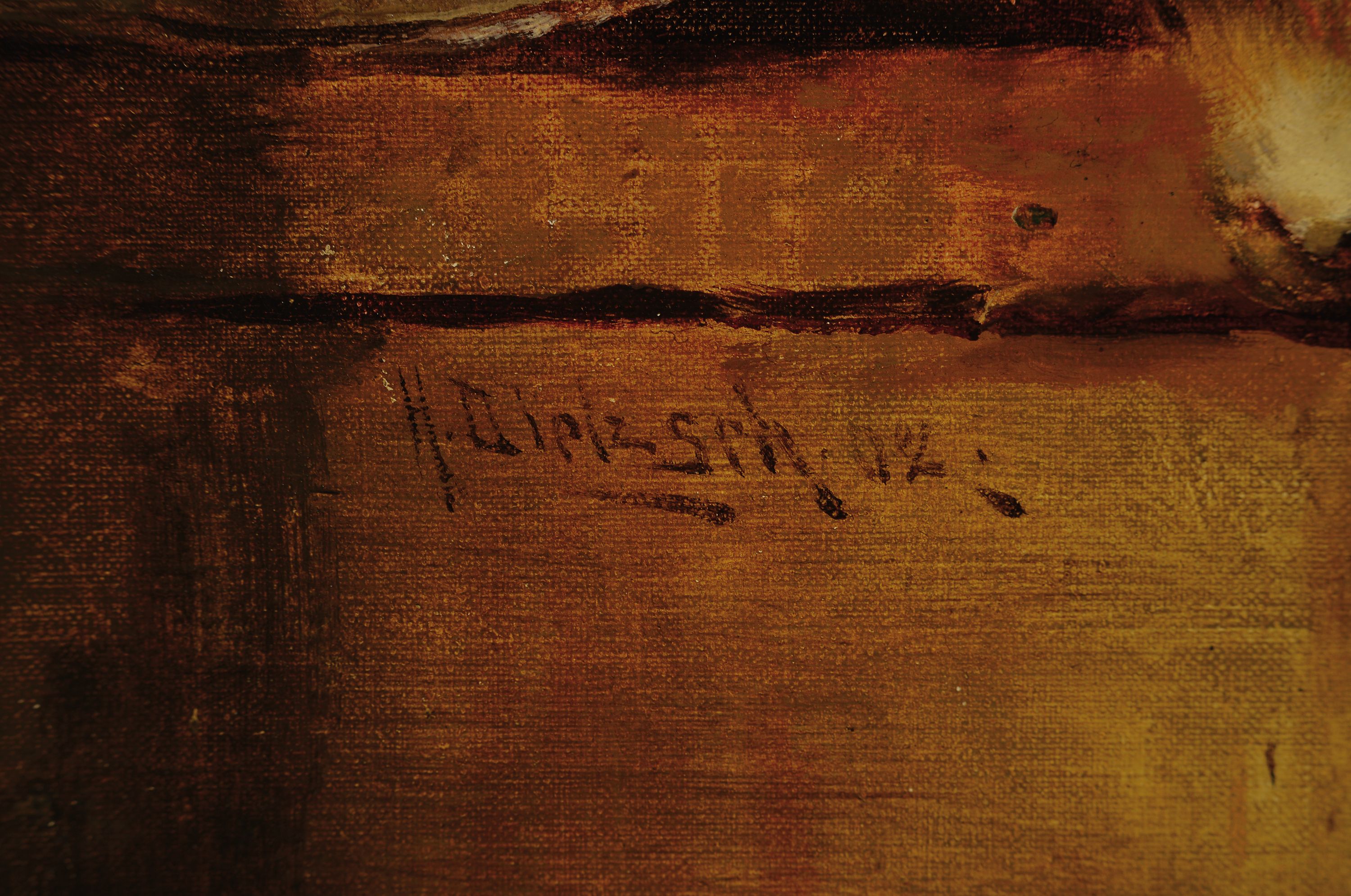 Detail l: H. Dietzsch, datiert (19)02, Stillleben mit aufgehängtem Fasan, Trompe l'oeil, links unten signiert und datiert 02, Öl/Lwd, auf Platte ...