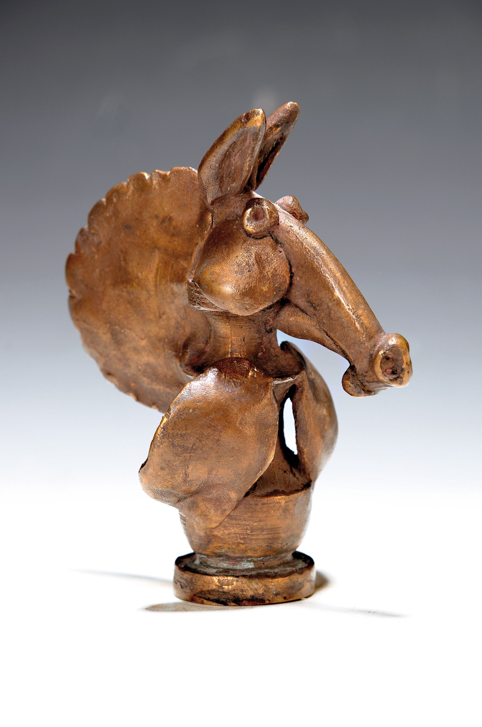 Gernot Rumpf, geb. 1941 Kaiserslautern, Pferdekopf, Bronzeskulptur, num. 18/25, H. ca. 12.5cm