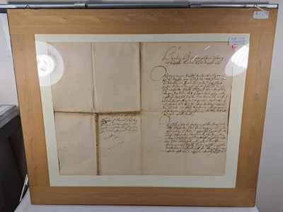 26755834w - 4 handwritten letters from Elector Maximilian Emanuel (1662-1726), ink on paper, one one- page, one two-page and four-page, all under glass, frame