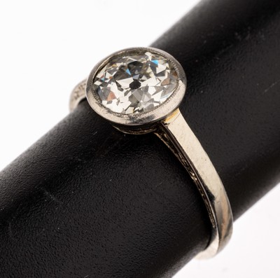 Image 26755860 - Platin Diamant-Ring, um 1900
