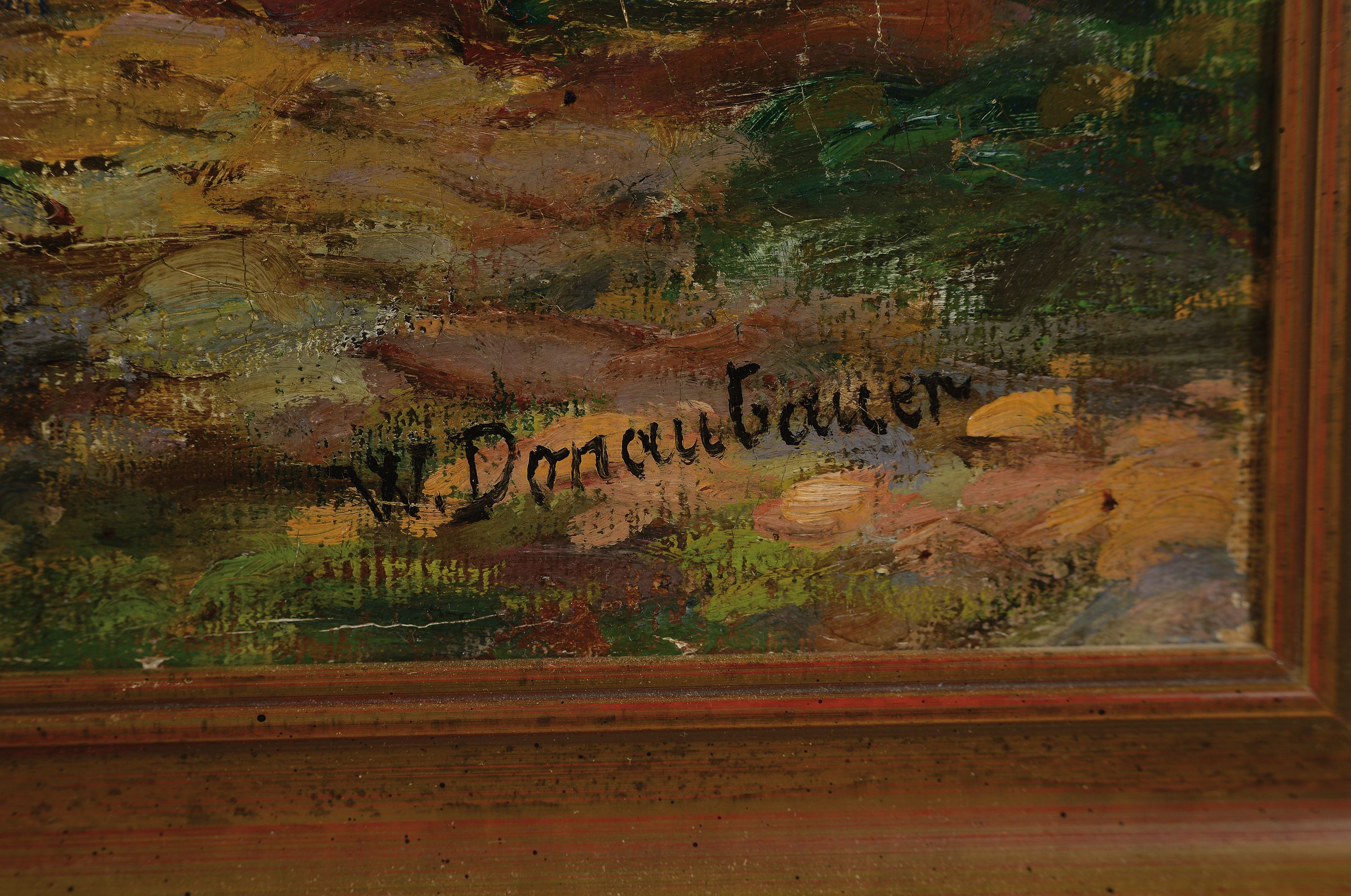 Detail a: Wilhelm Donaubauer, 1866-1949, Landschaft am Starnberger See bei Bernried, Öl/Lwd, re. u. sign., ca. 39x57cm, R. ca. 46x 63cm