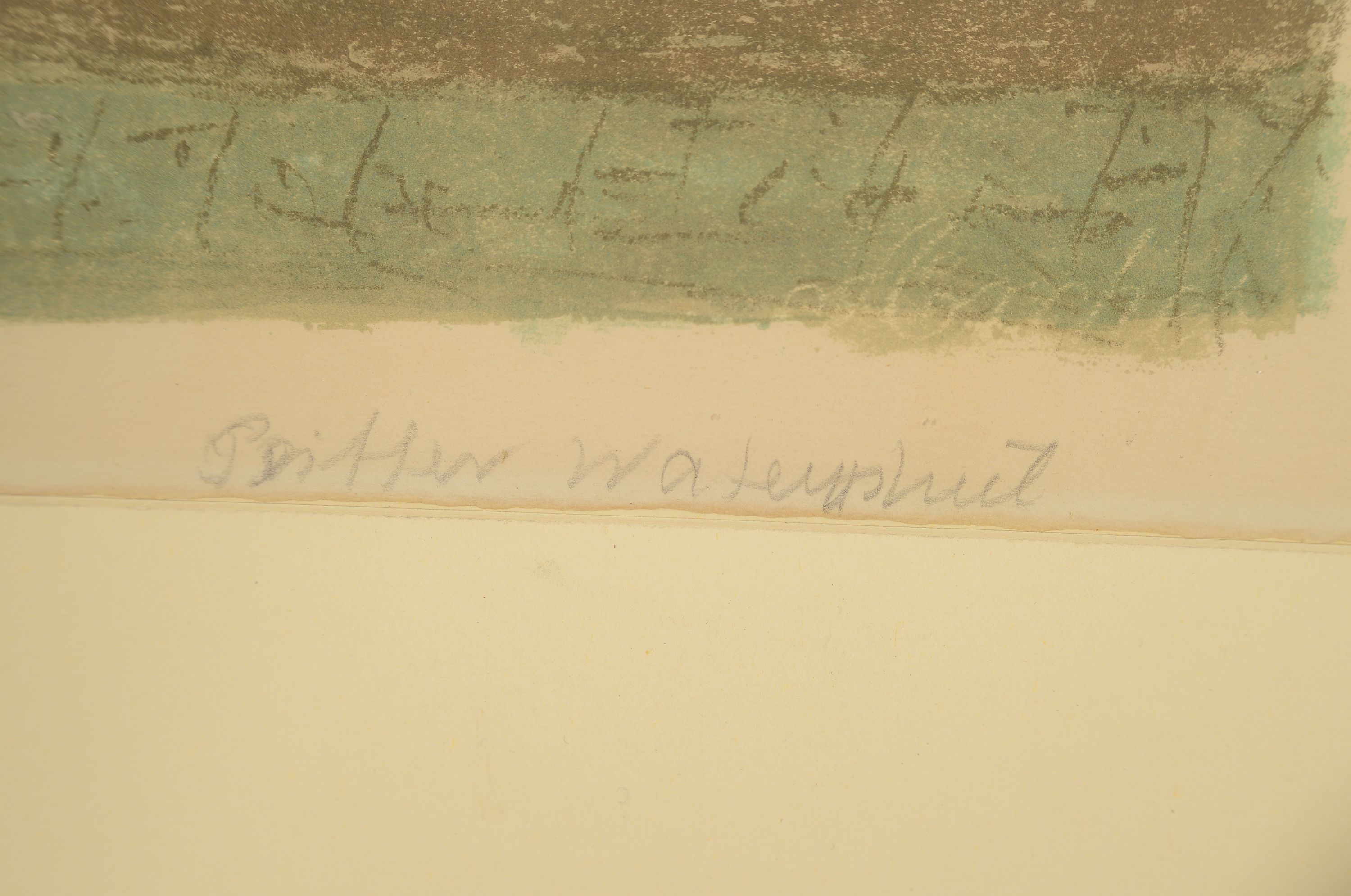 Detail a: Max Peiffer-Watenphul, 1896 Weferlingen- 1976 Rom, Venedig, Palazzo Dario, Farblithographie von 1951, re. u. sign., ca. 45x33cm, leicht gebräunt