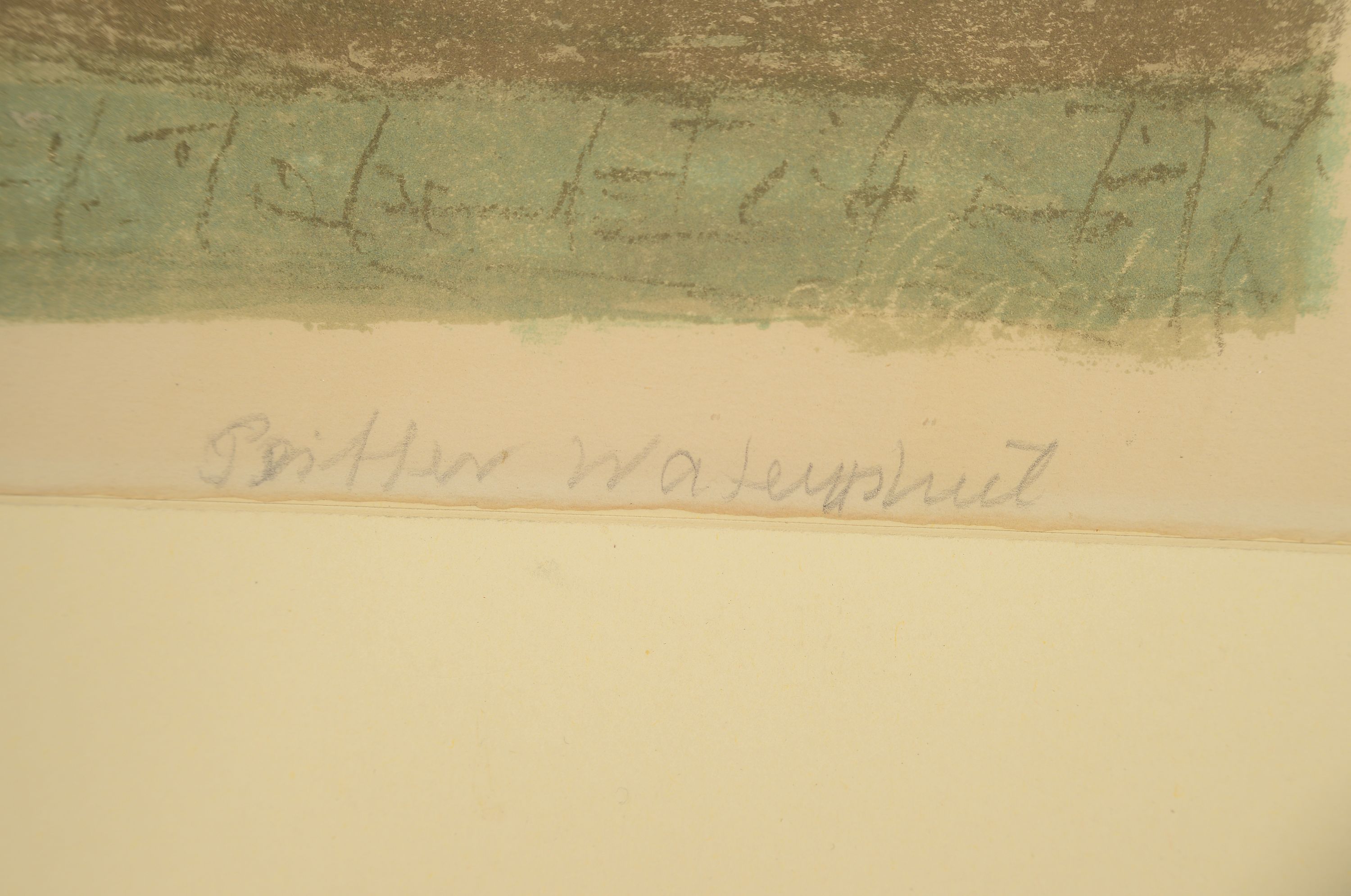 Detail l: Max Peiffer-Watenphul, 1896 Weferlingen- 1976 Rom, Venedig, Palazzo Dario, Farblithographie von 1951, re. u. sign., ca. 45x33cm, leicht gebräunt