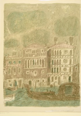 Image 26755994 - Max Peiffer-Watenphul, 1896 Weferlingen- 1976 Rome, Venice, Palazzo Dario, color lithograph of 1951, lower signed right, approx. 45x33cm, slightly tanned