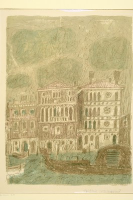 26755994k - Max Peiffer-Watenphul, 1896 Weferlingen- 1976 Rome, Venice, Palazzo Dario, color lithograph of 1951, lower signed right, approx. 45x33cm, slightly tanned