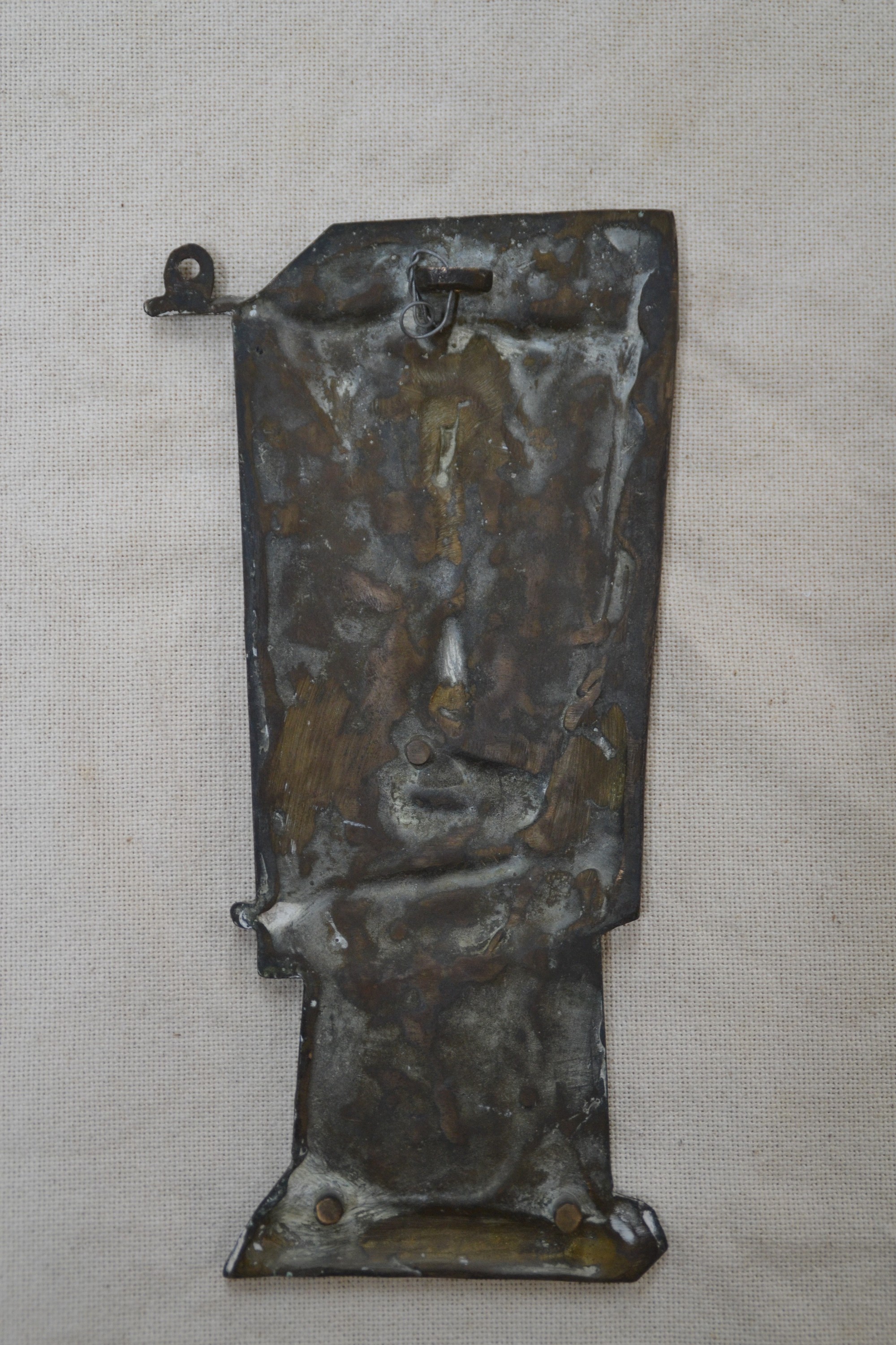 Detail b: Seff Weidl, 1915 Eger-1972 Inning, Studium an der Akademie München, zwei Reliefbilder, Bronze, "Reliefkopf", ca. 22x11 cm, "der ...