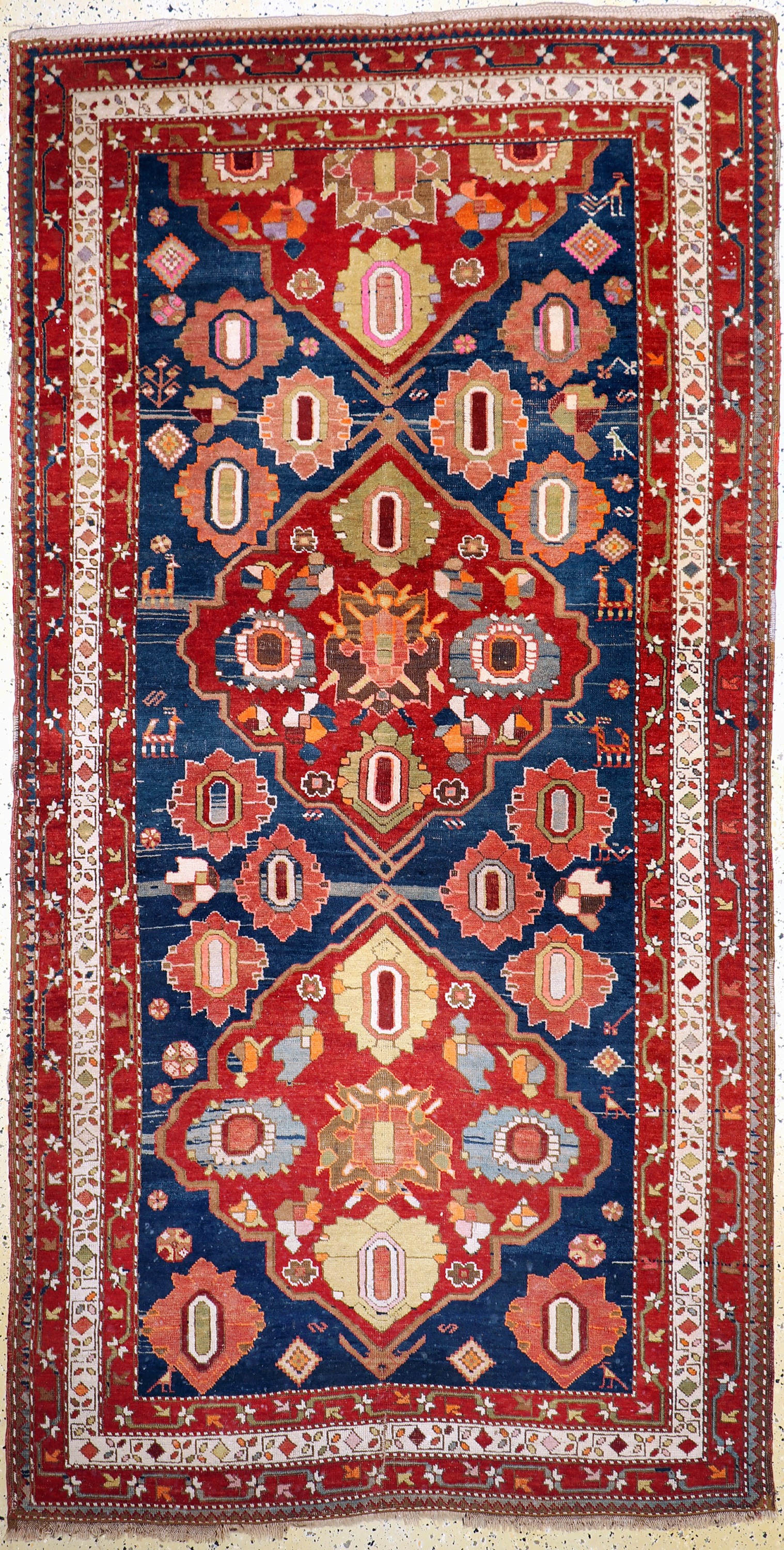 Armenischer Kazak antik, Karabagh, Kaukasus, um 1900, Wolle auf Wolle, ca. 300 x 154 cm, EHZ: 2-3