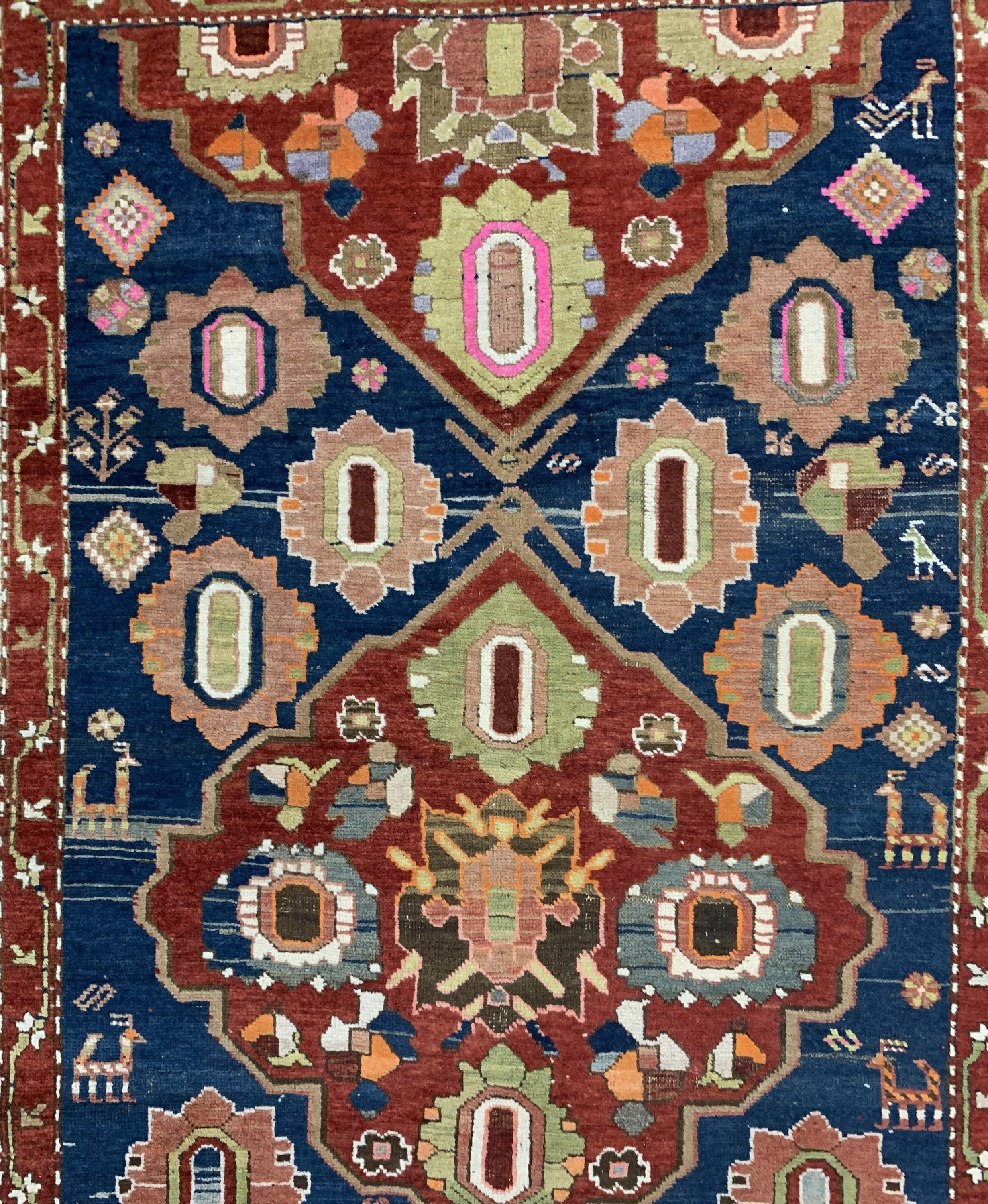 Detail c: Armenischer Kazak antik, Karabagh, Kaukasus, um 1900, Wolle auf Wolle, ca. 300 x 154 cm, EHZ: 2-3