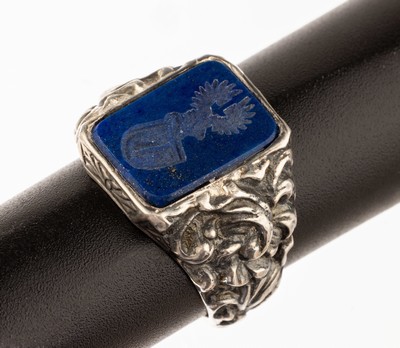 Image 26756775 - Lapis lazuli-signet ring