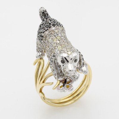 Image Ring "Beagle" mit Diamanten