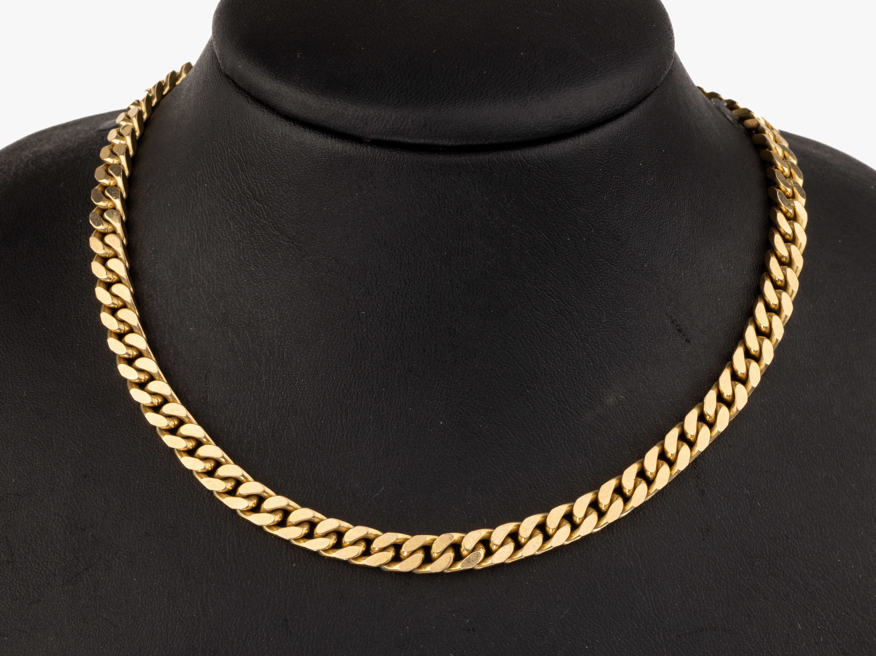 14 kt Gold Collier, GG 585/000, L. ca. 79.5cm, Karabinerschließe, ca. 103.4 g
