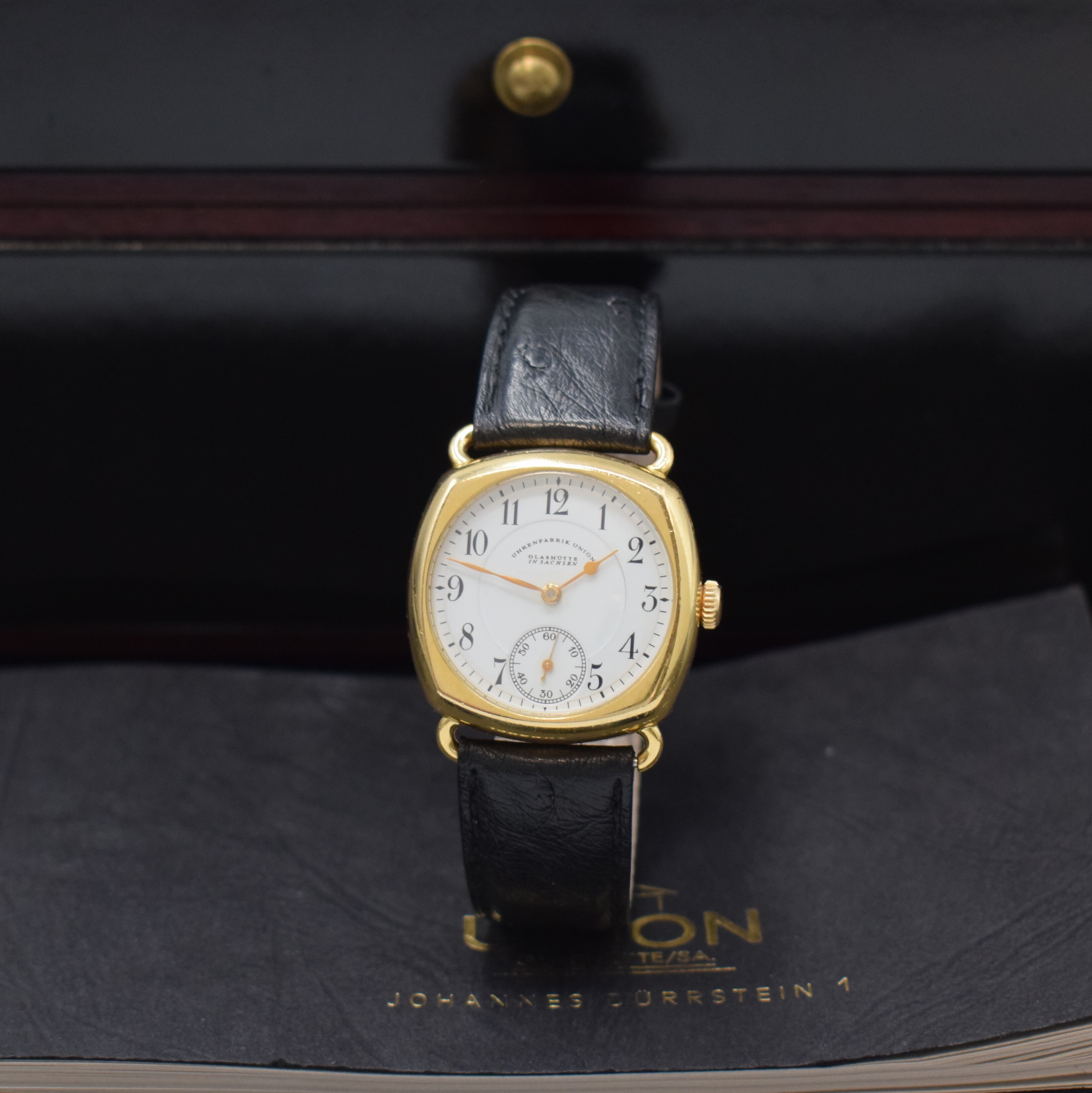 UHRENFABRIKATION UNION GLASHÜTTE auf 50 Stück limitierte Herrenarmbanduhr Johannes Dürrstein in RoseG 750/000, Deutschland verk. lt. beil. ...