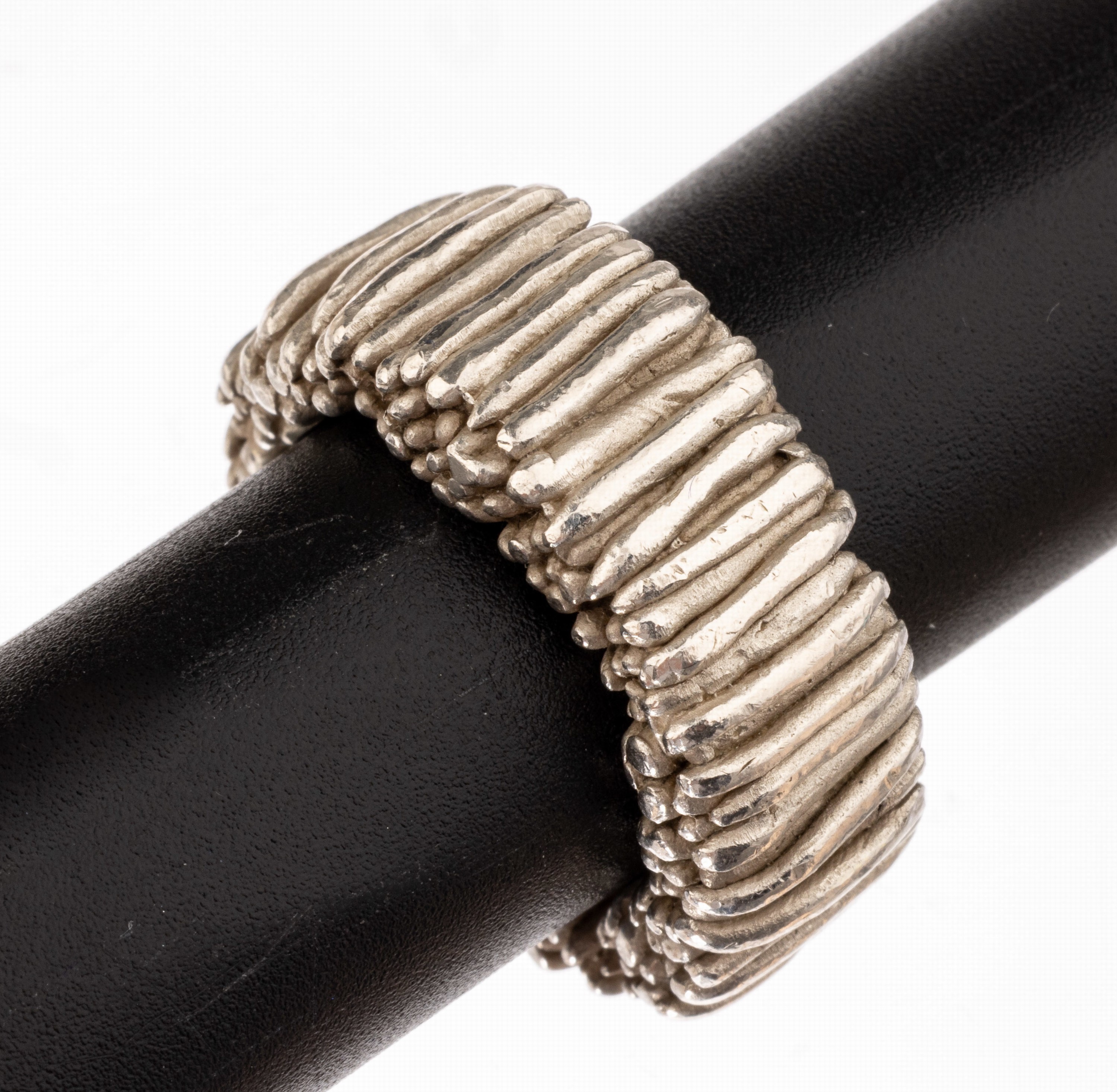 Ausgefallener Designer Ring, 925er Silber, außergewöhnliche Gestaltung, in mehreren Lageneinzelne Stäbe, RW 58, Meistermarke unged.