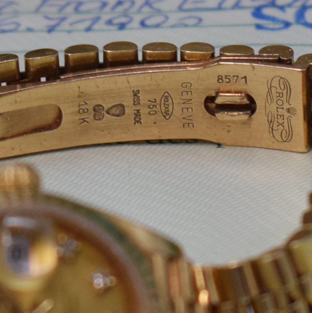 Detail c: ROLEX Damenarmbanduhr Oyster Perpetual Datejust Referenz 69178, Schweiz verk. lt. beil. Zertifikat 07/1992, Automatik, Chronometer der Superlative in ...