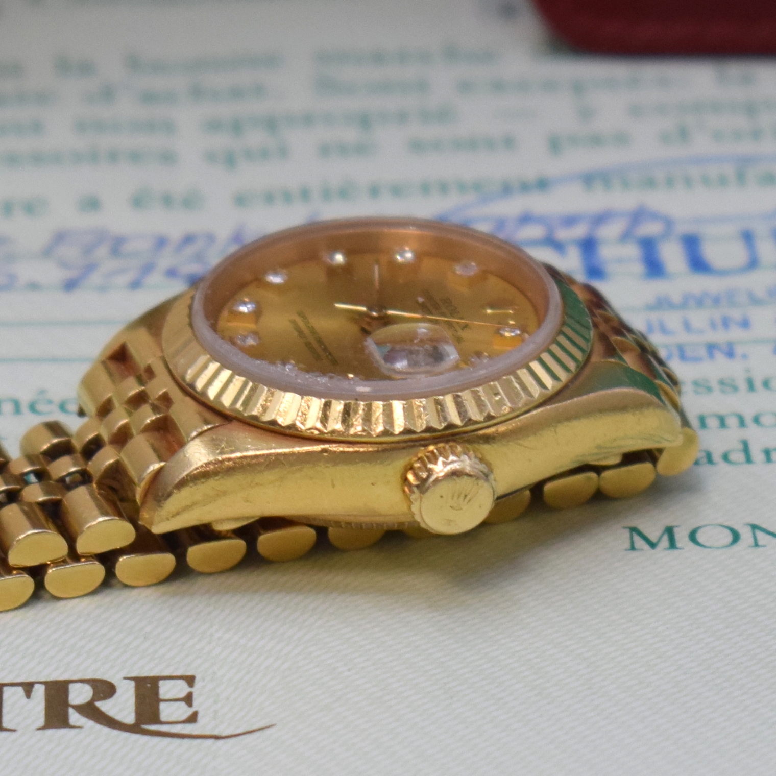 Detail d: ROLEX Damenarmbanduhr Oyster Perpetual Datejust Referenz 69178, Schweiz verk. lt. beil. Zertifikat 07/1992, Automatik, Chronometer der Superlative in ...
