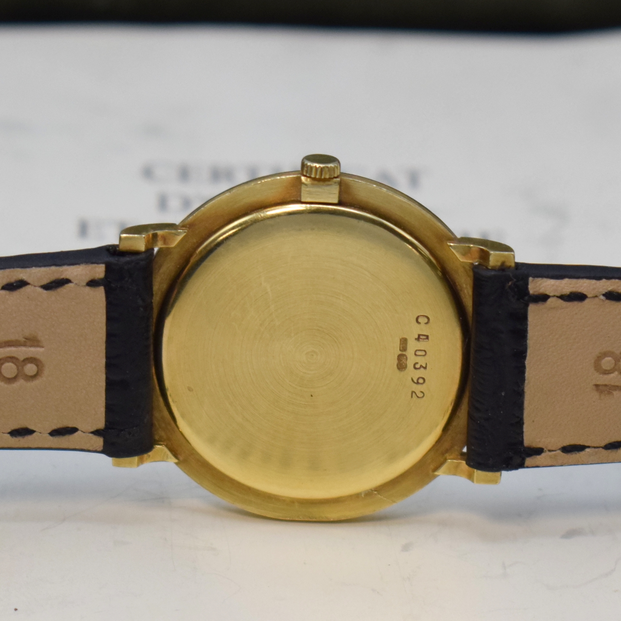 Detail e: AUDEMARS PIGUET Classic Armbanduhr in GG 750/000 Referenz BA25125, Schweiz verk. lt. beil. Zertifikat in October 1987, Handaufzug, Boden aufgedr., ...