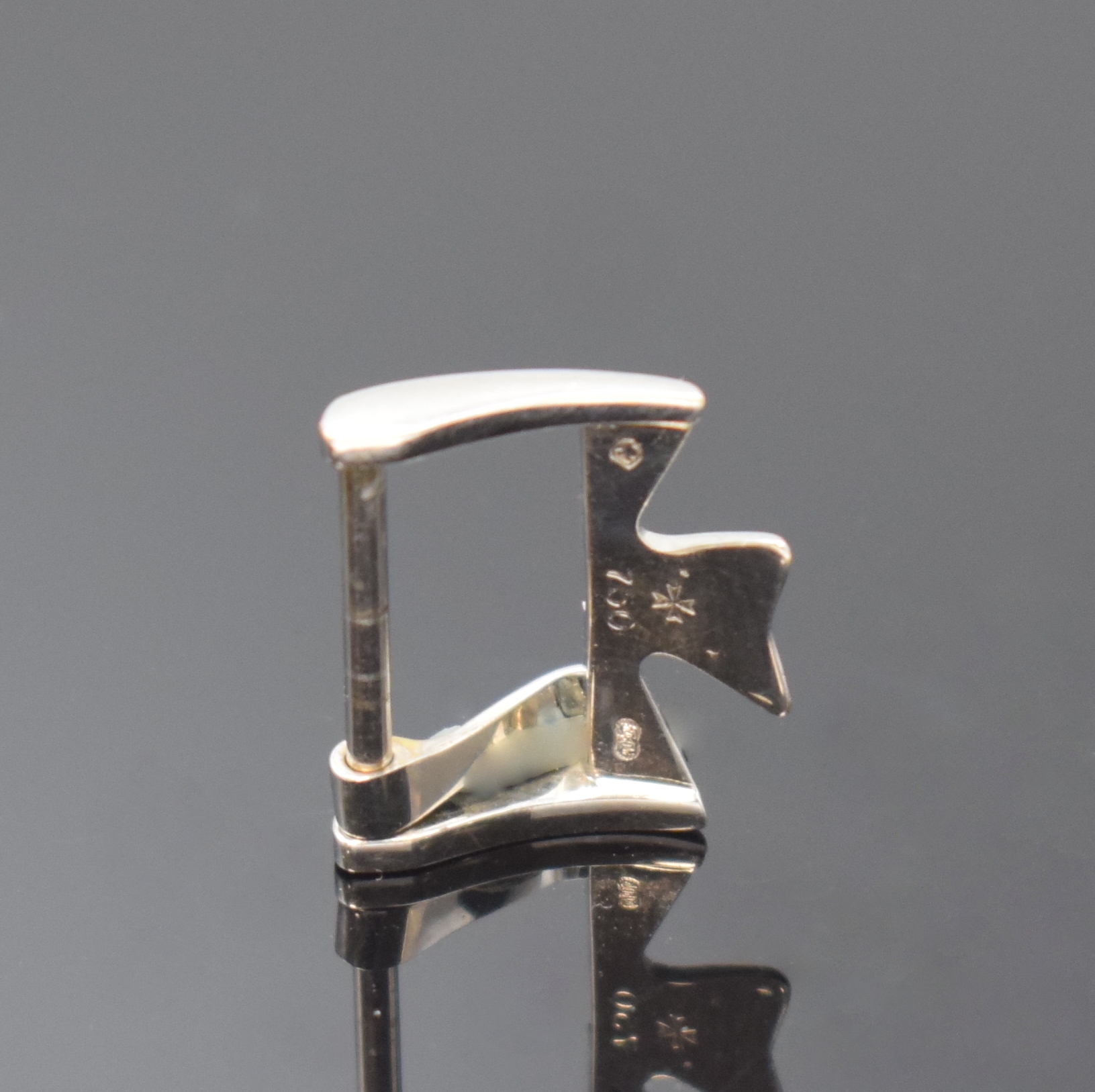 Detail b: Jaeger-LeCoultre/VACHERON CONSTANTIN 2 Dornschließen in GG und WG 750/000, Vacheron für 14 mm Band, Jaeger-LeCoultre für 16 mm Band, in ...