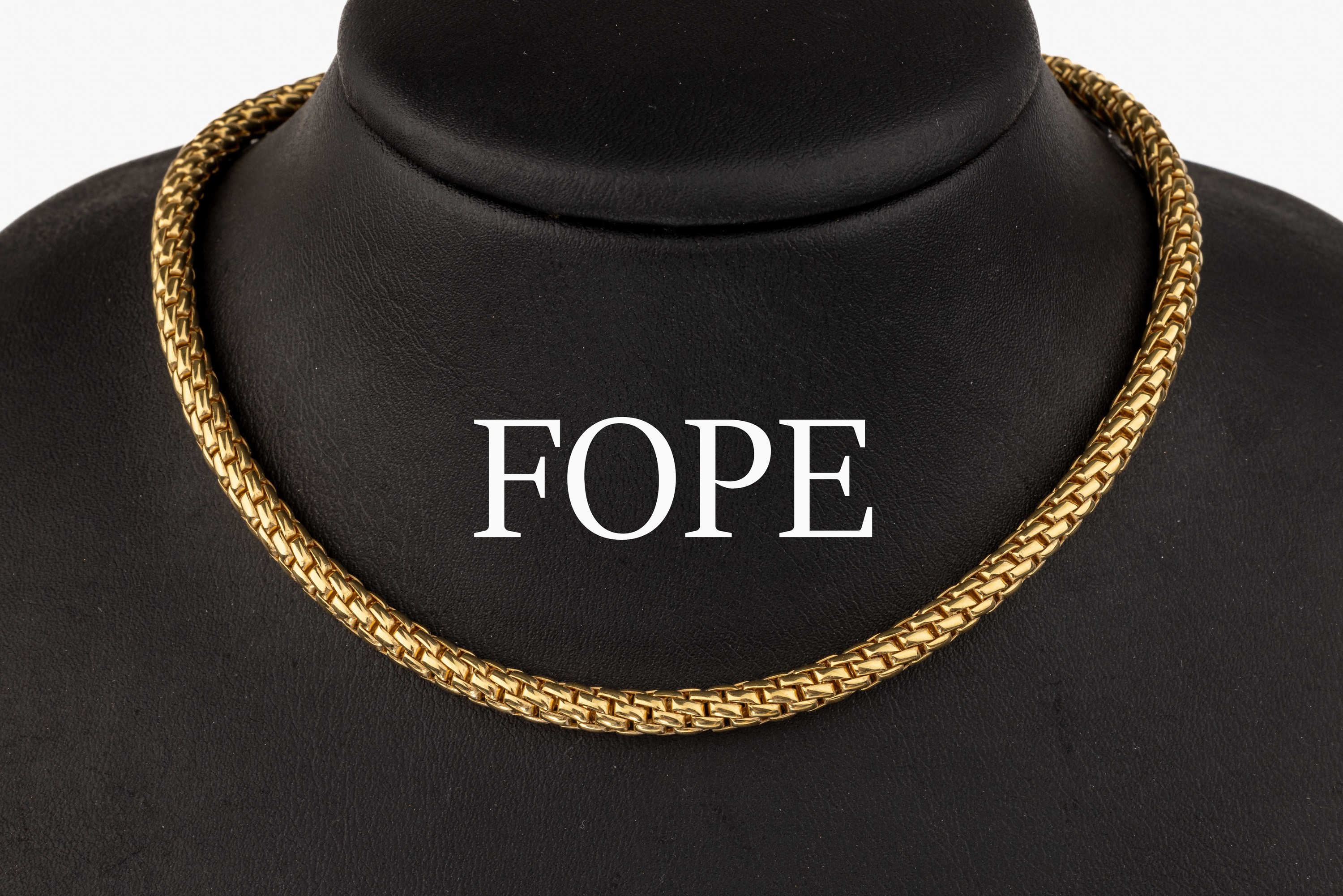 18 kt Gold FOPE Collier, GG 750/000, Serie Flexit, L. ca. 45 cm, Karabinerschließe, ca. 34.5 g, sign.