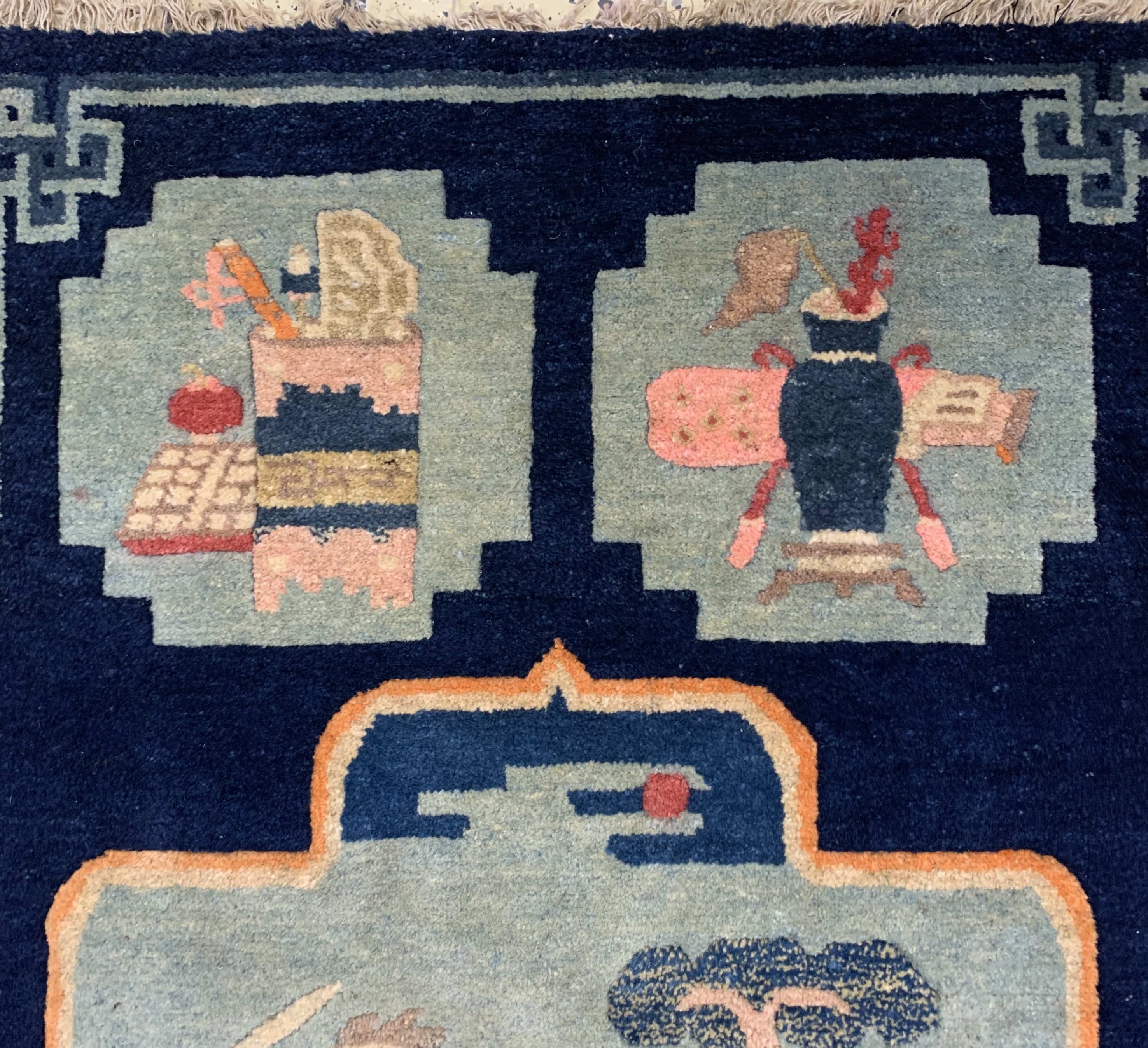 Detail c: Pao Tow antik, China, um 1900, Wolle auf Baumwolle, ca. 123 x 66 cm, EHZ: 2
