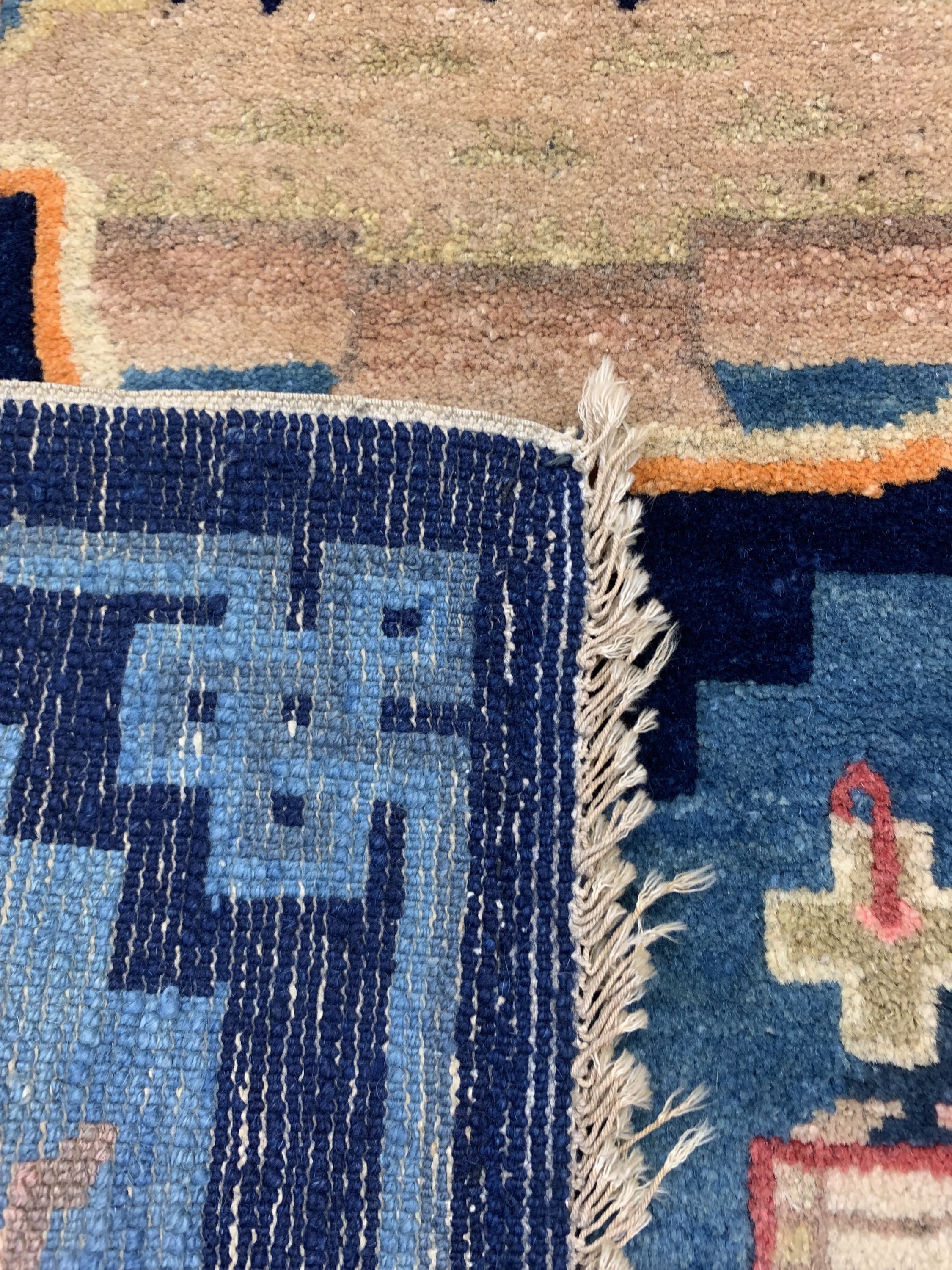 Detail e: Pao Tow antik, China, um 1900, Wolle auf Baumwolle, ca. 123 x 66 cm, EHZ: 2