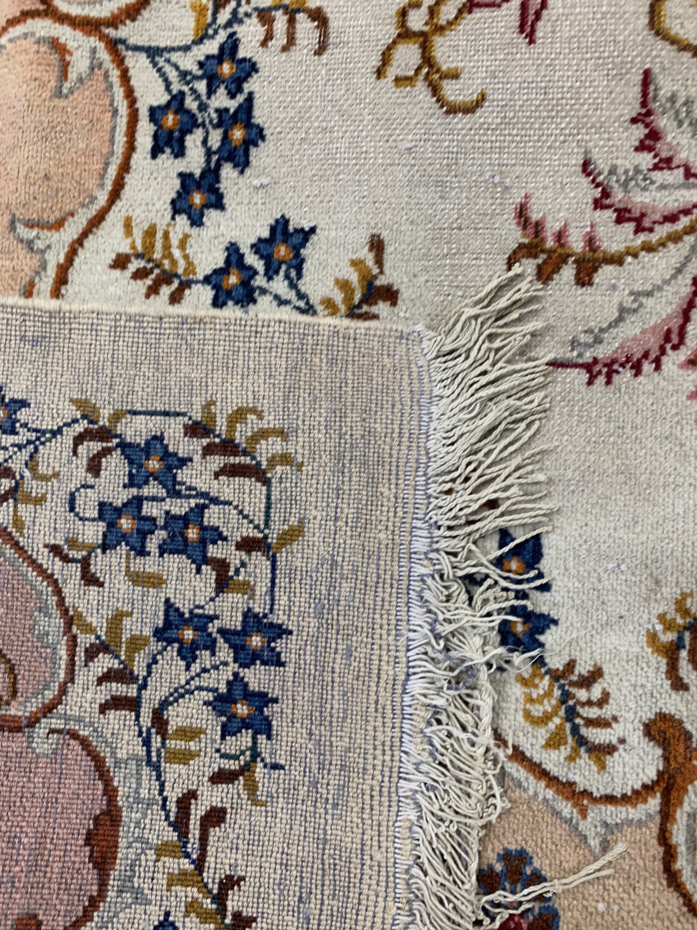 Detail d: Keschan alt, Persien, um 1950, Wolle auf Baumwolle, ca. 403 x 270 cm, EHZ: 3