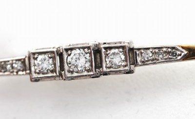 26761258c - 14 kt Gold Diamant-Brosche, 1930/40er Jahre