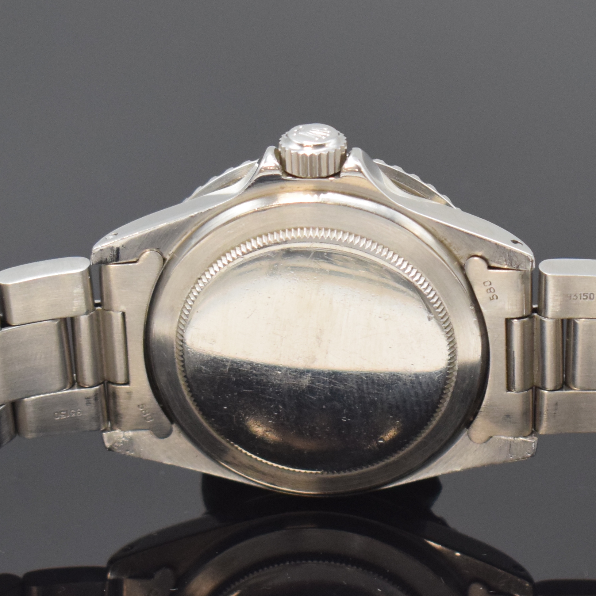 Detail e: ROLEX vintage Herrenarmbanduhr Oyster Perpetual Date Submariner Referenz 1680, Automatik, Schweiz um 1978, Chronometer der Superlative in Edelstahl ...