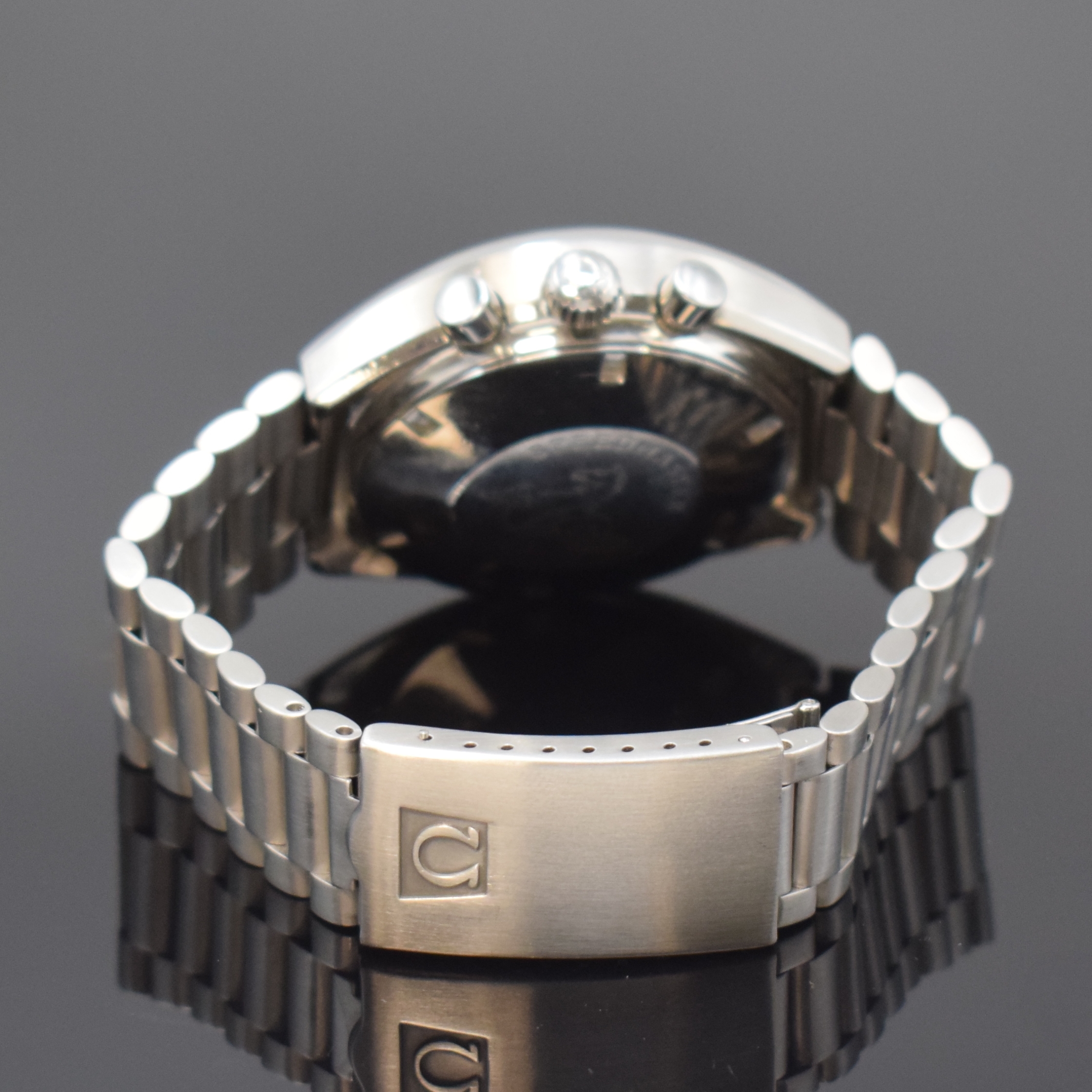 Detail b: OMEGA Herrenarmbanduhr Speedmaster Professional Mark II Referenz 145.014, Schweiz um 1970, Handaufzug, Edelstahlgeh. inkl. orig. Gliederband m. ...