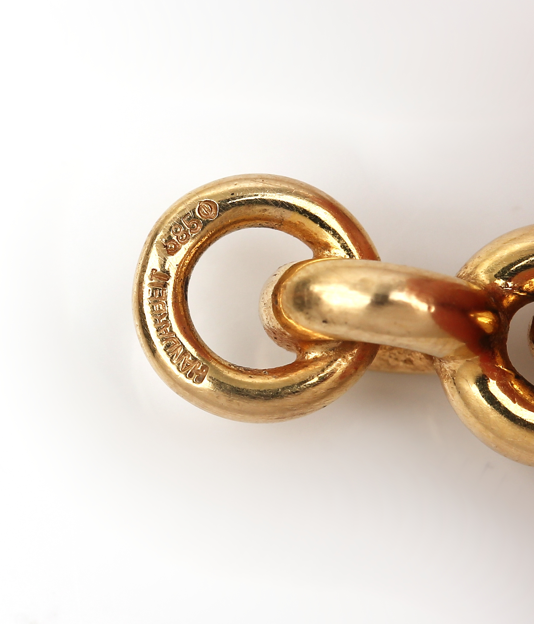 Detail a: 14 kt Gold Collier, GG 585/000, ca. 63.6 g,L. ca. 65 cm, Karabinerschließe